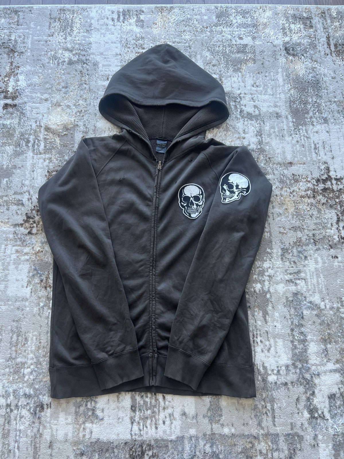 Number (N)ine SS04 number nine double skull zipup hoodie | Grailed