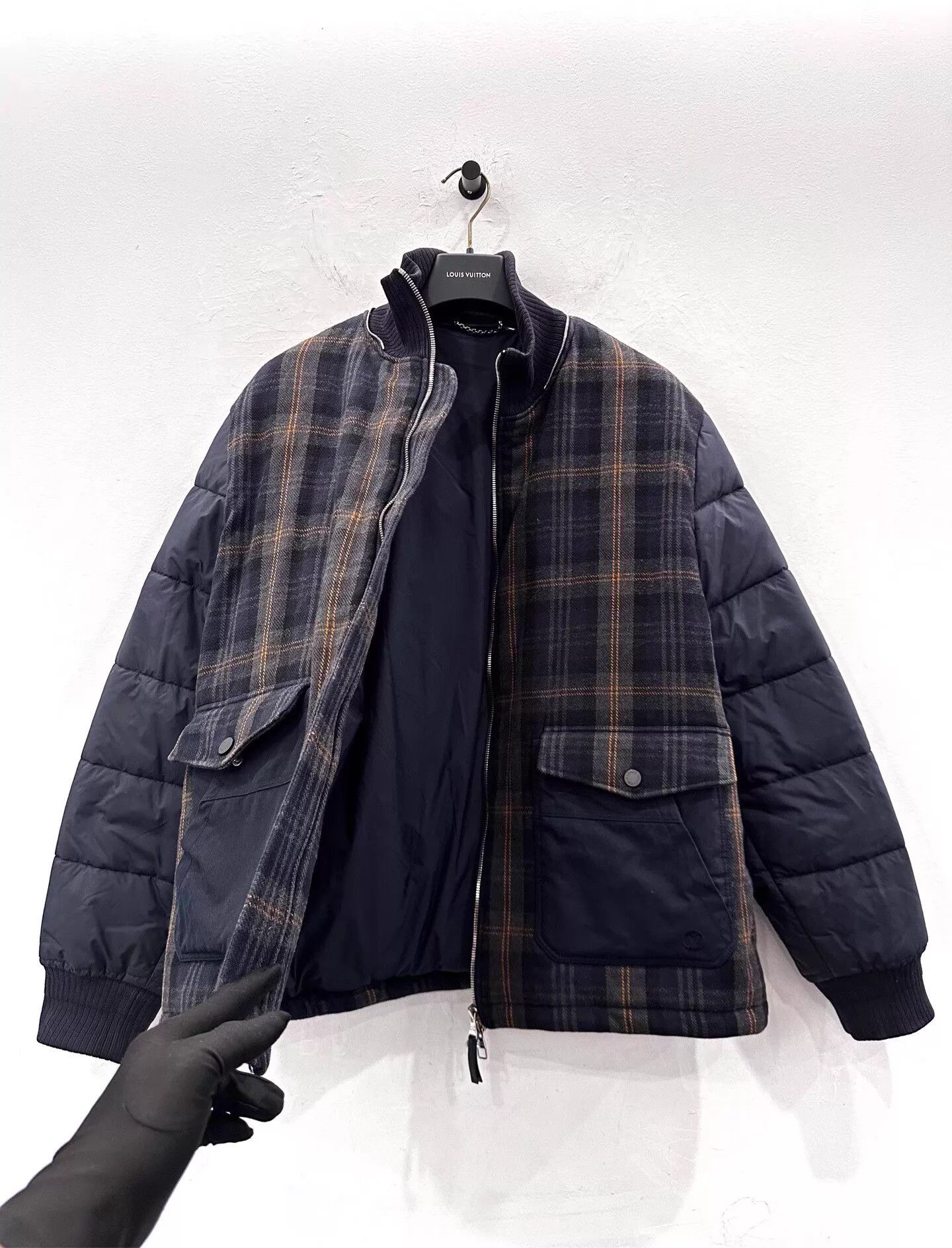 Louis Vuitton LV M Black Brown Monogram 2-Pocket Padded Coat 56 Size US XL / EU 56 / 4 - 3 Thumbnail