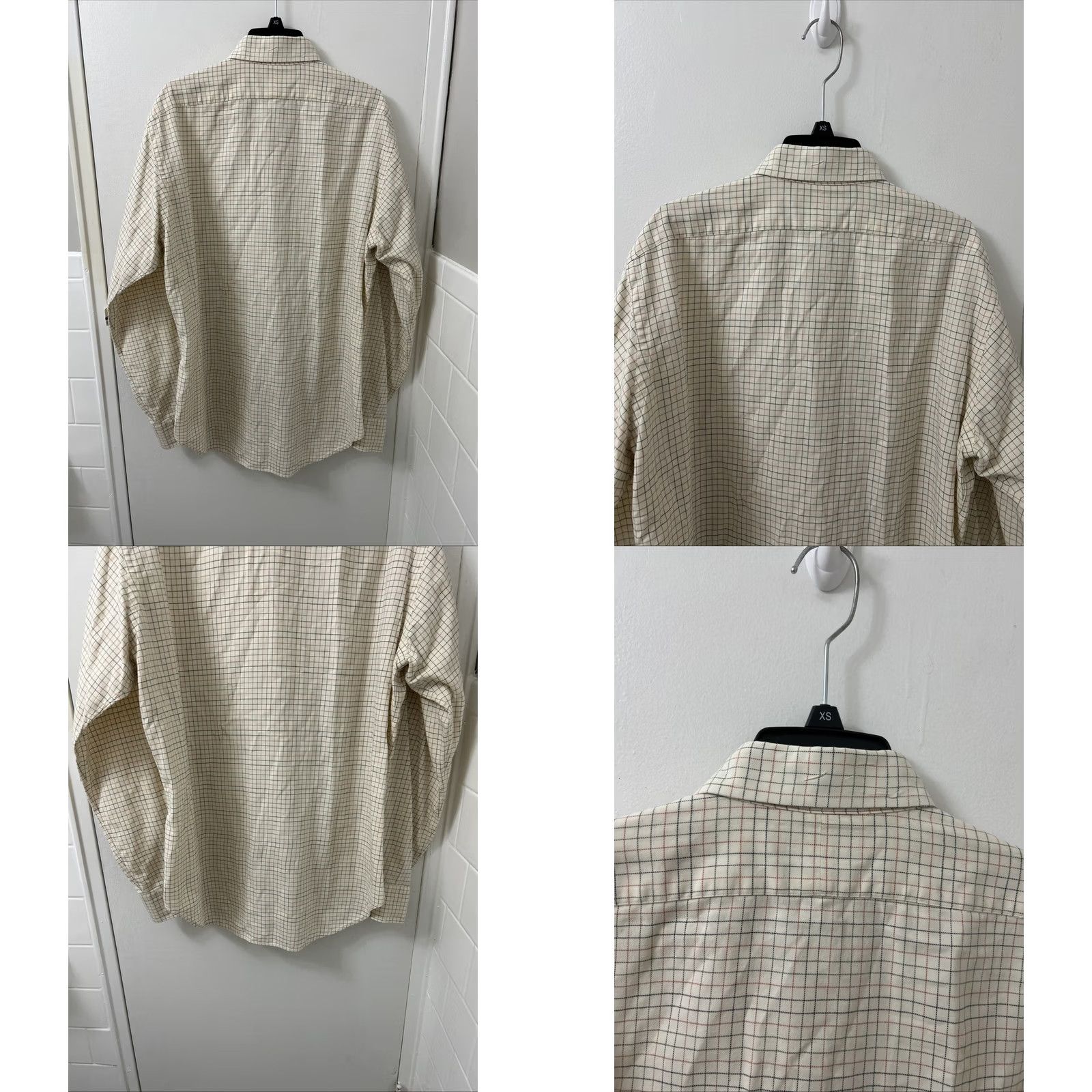 Polo Ralph Lauren VINTAGE Polo Ralph Lauren Estate Shirt Mens M Beige Plaid Button-Up L/S Classic Fit Embroidered Size US M / EU 48-50 / 2 - 8 Thumbnail