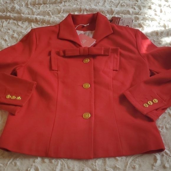 Vintage Cabi Beau Red Lined Long Slv Bow Closure Sz 6 Jacket Size M / US 6-8 / IT 42-44 - 13 Thumbnail