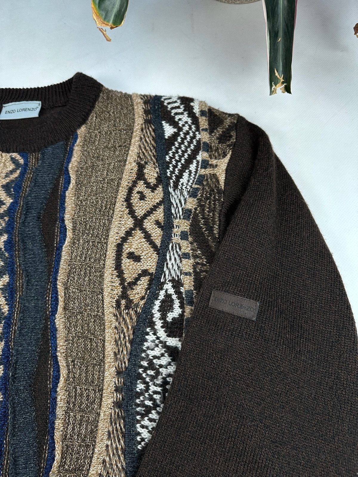 Japanese Brand × Vintage Vintage Coogi Style Boxy Knit Sweater M-L Size US L / EU 52-54 / 3 - 9 Thumbnail