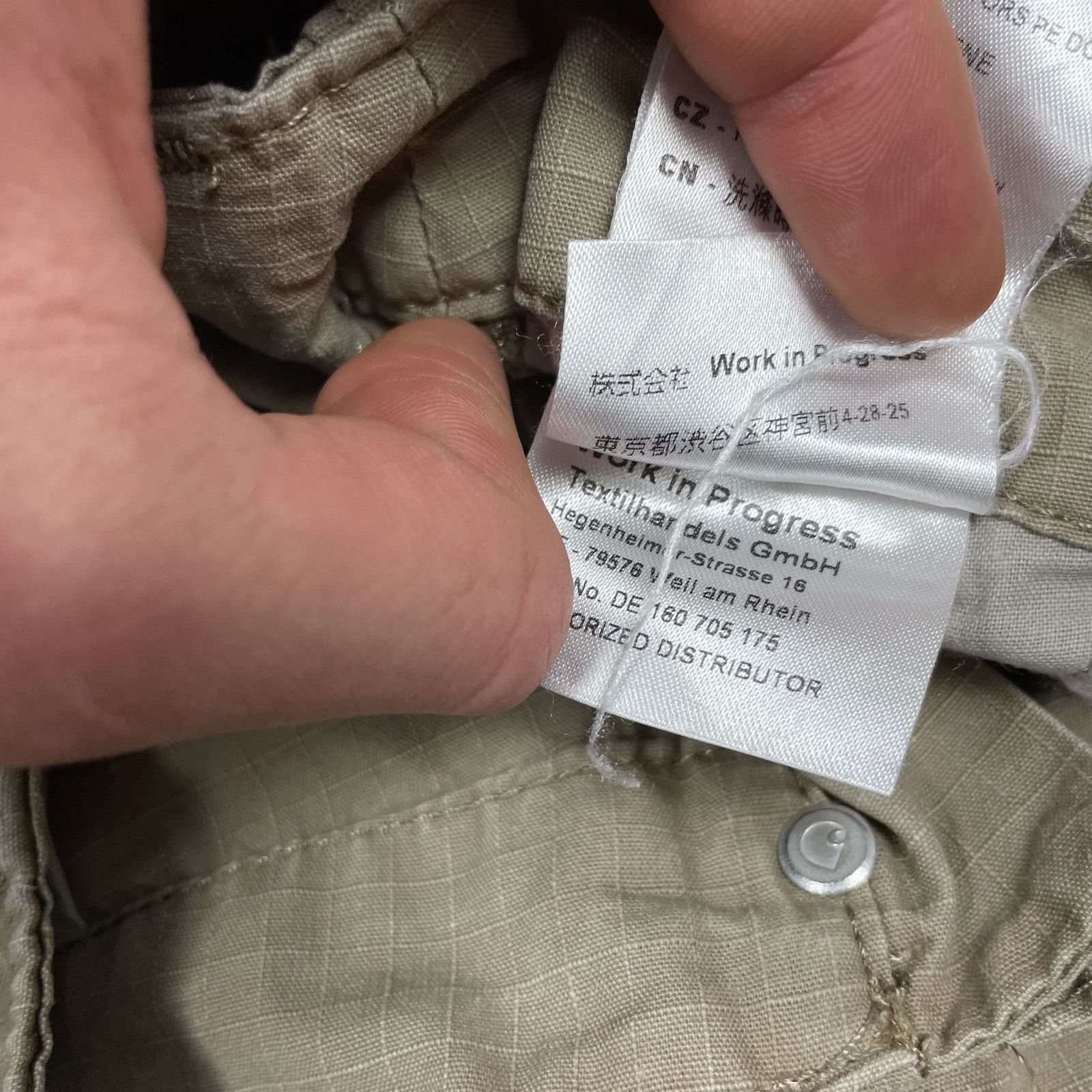 Carhartt × Vintage Carhartt Men's beige Cotton Logo Zip Fly Cargo Pants 27 x 30 Size US 27 - 13 Thumbnail