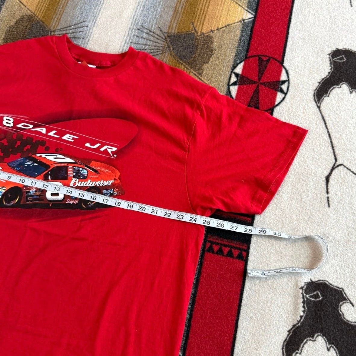 Budweiser VINTAGE Dale Earnhardt Jr Budweiser NASCAR T-Shirt XL Red Men Short Sleeve 2000s 90s Y2K Racing Sports Size US XL / EU 56 / 4 - 7 Thumbnail