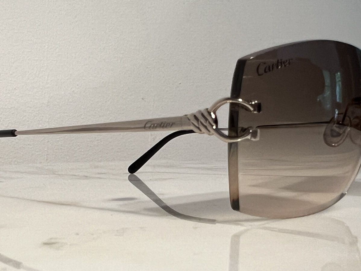 Cartier Cartier Solid 18k White Gold Sunglasses Glasses Size ONE SIZE - 7 Thumbnail