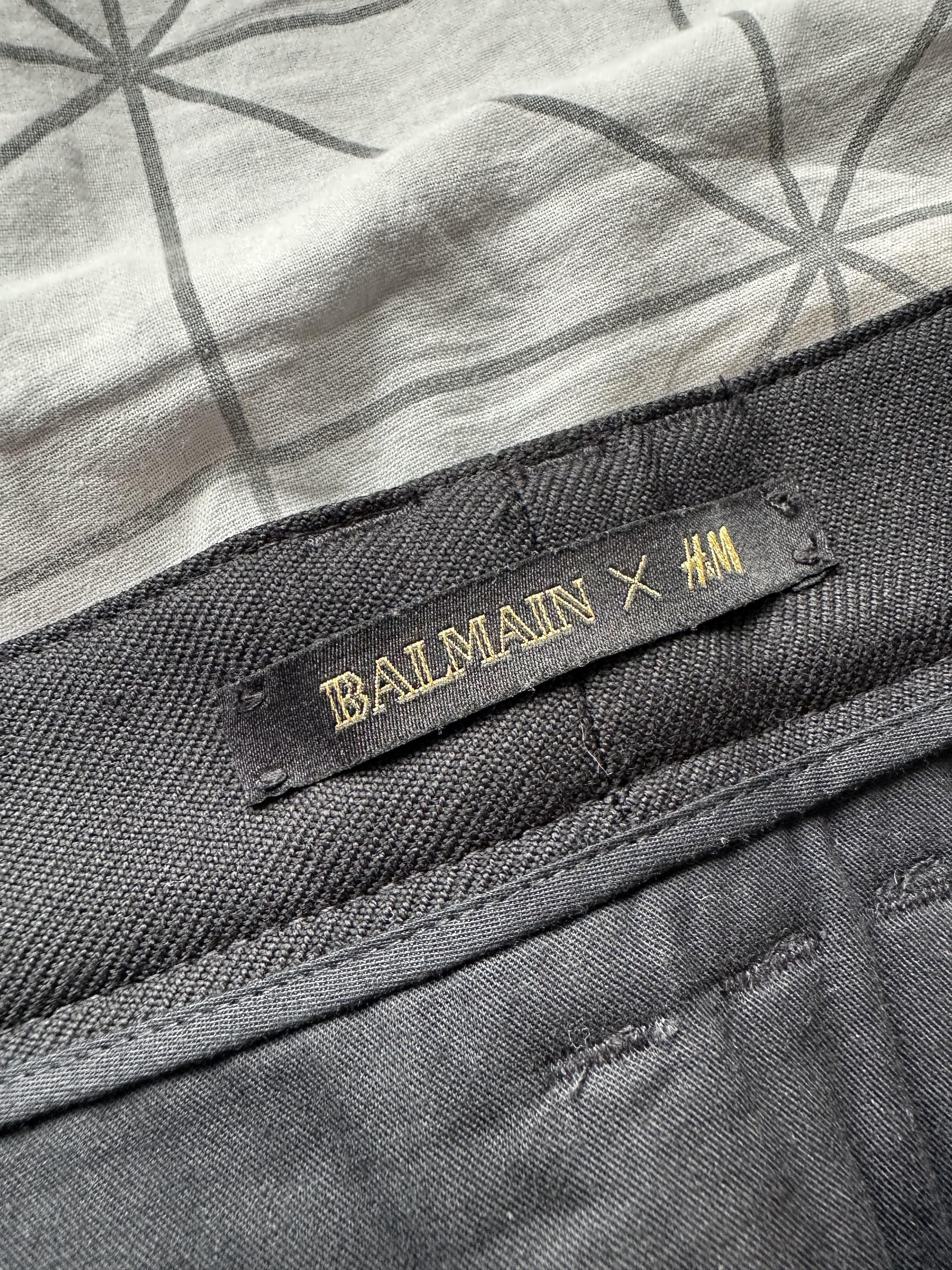 Balmain × H&M Balmain x H&M Drop Crotch Cargo Wool Pants Brand New Size US 31 - 7 Thumbnail