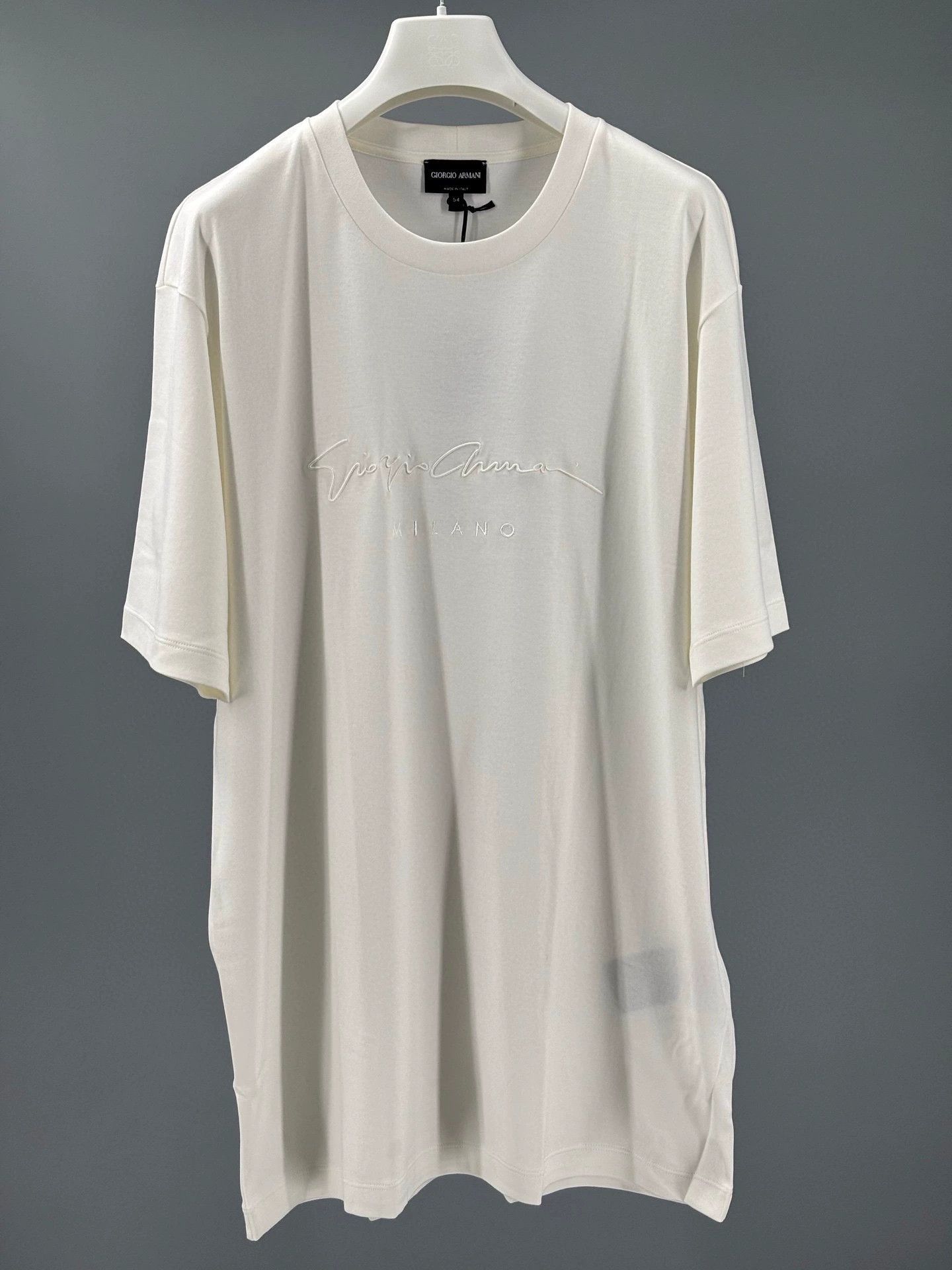 Emporio Armani giorgio armani men's white cotton t-shirt Size US M / EU 48-50 / 2 - 1 Thumbnail
