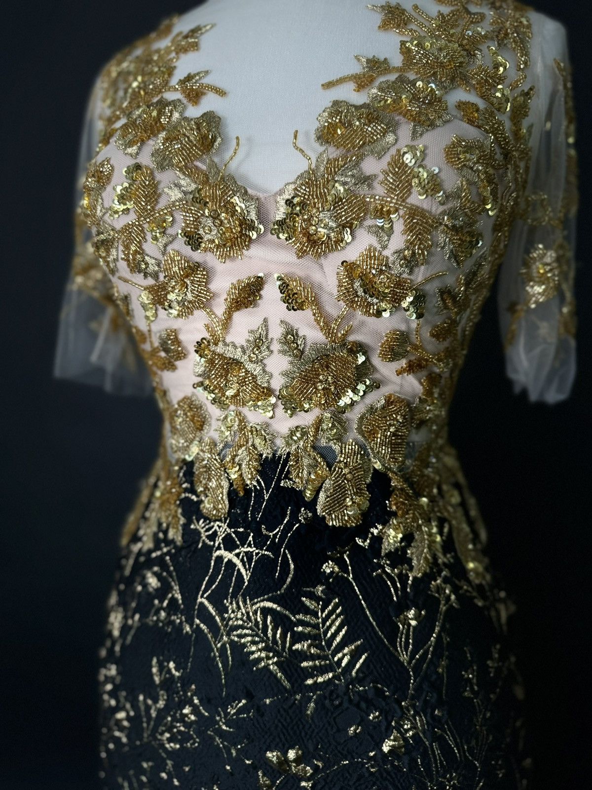 Other Brand New US 10 PAMELLA ROLAND Beaded Embroidered Gown Size L / US 10 / IT 46 - 5 Thumbnail