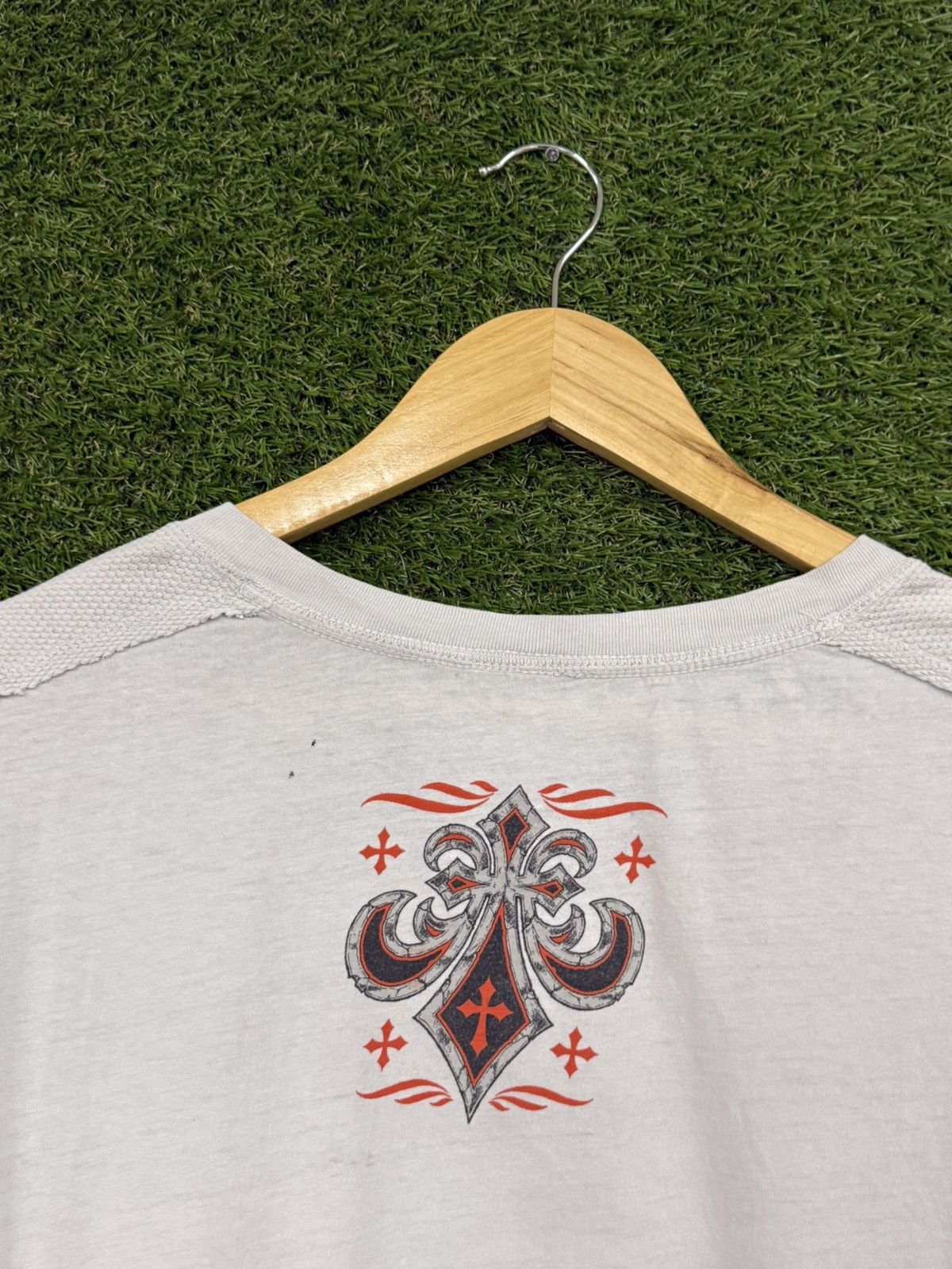 Affliction Affliction Eagle Distressed Y2K Chrome Metal Tee White 3XL Size US XXL / EU 58 / 5 - 6 Thumbnail