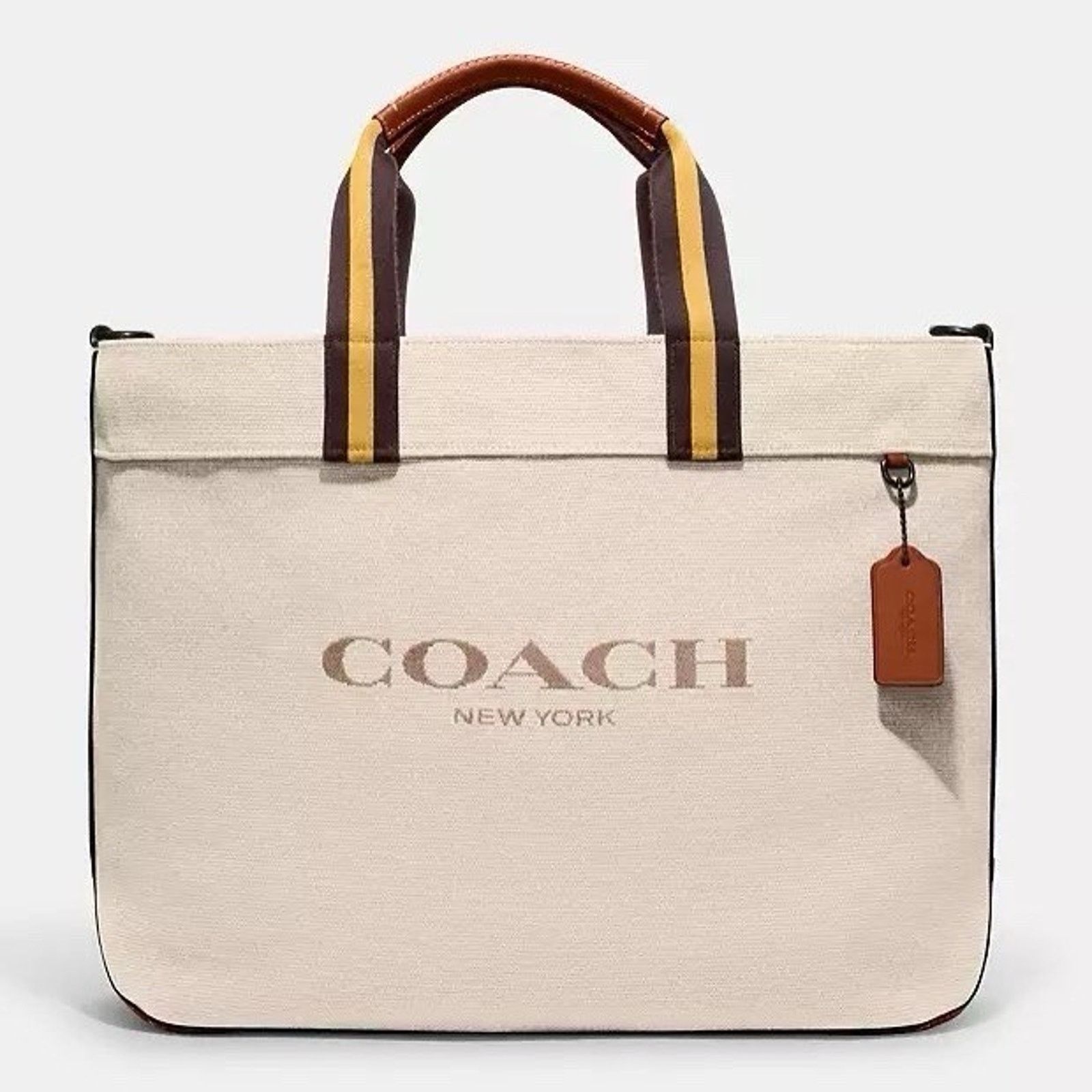 Coach NWT COACH CJ486 Canvas Tote 38 Bag Canvas Leather Black Size ONE SIZE - 8 Thumbnail