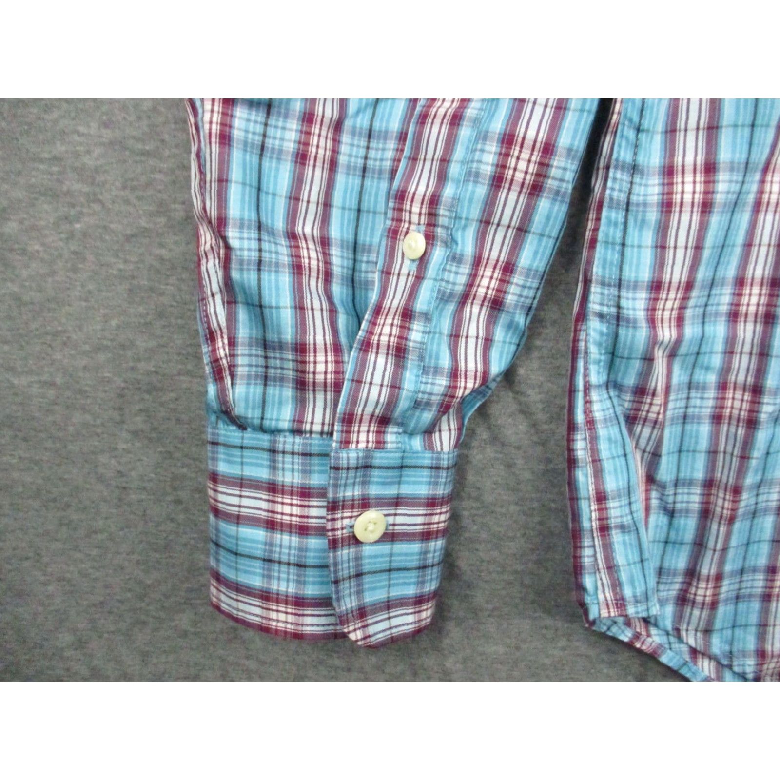 Peter Millar Peter Millar Crown Shirt XL Men's Cotton Silk Mix Blue Plaid Multi Check Button-Up Collared Long Sleeve Classic Mens Size US XL / EU 56 / 4 - 2 Thumbnail
