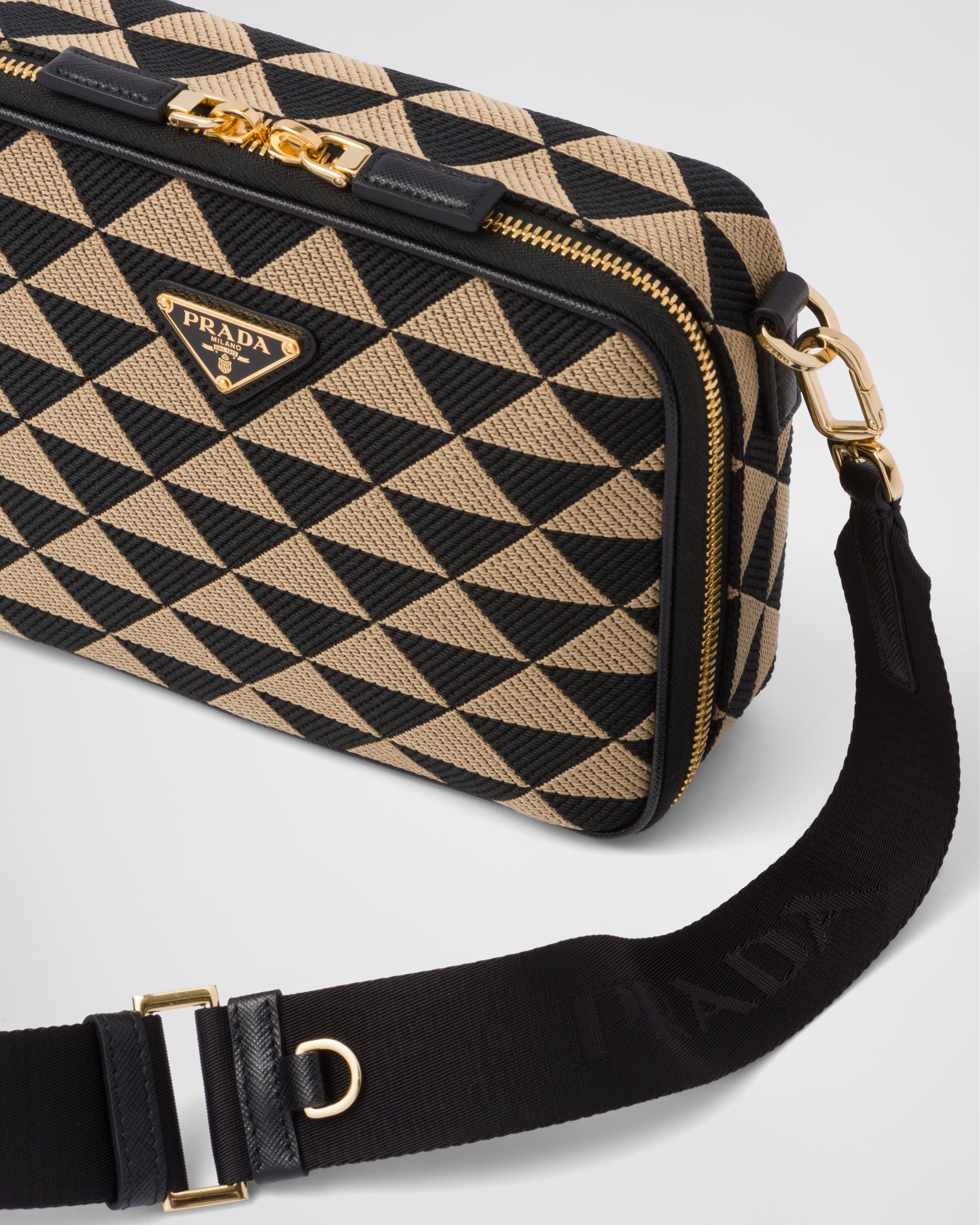 Prada o1bcso1str1025 Size: OS / Jacquard Symbole Bag Black/Beige Size ONE SIZE - 5 Thumbnail