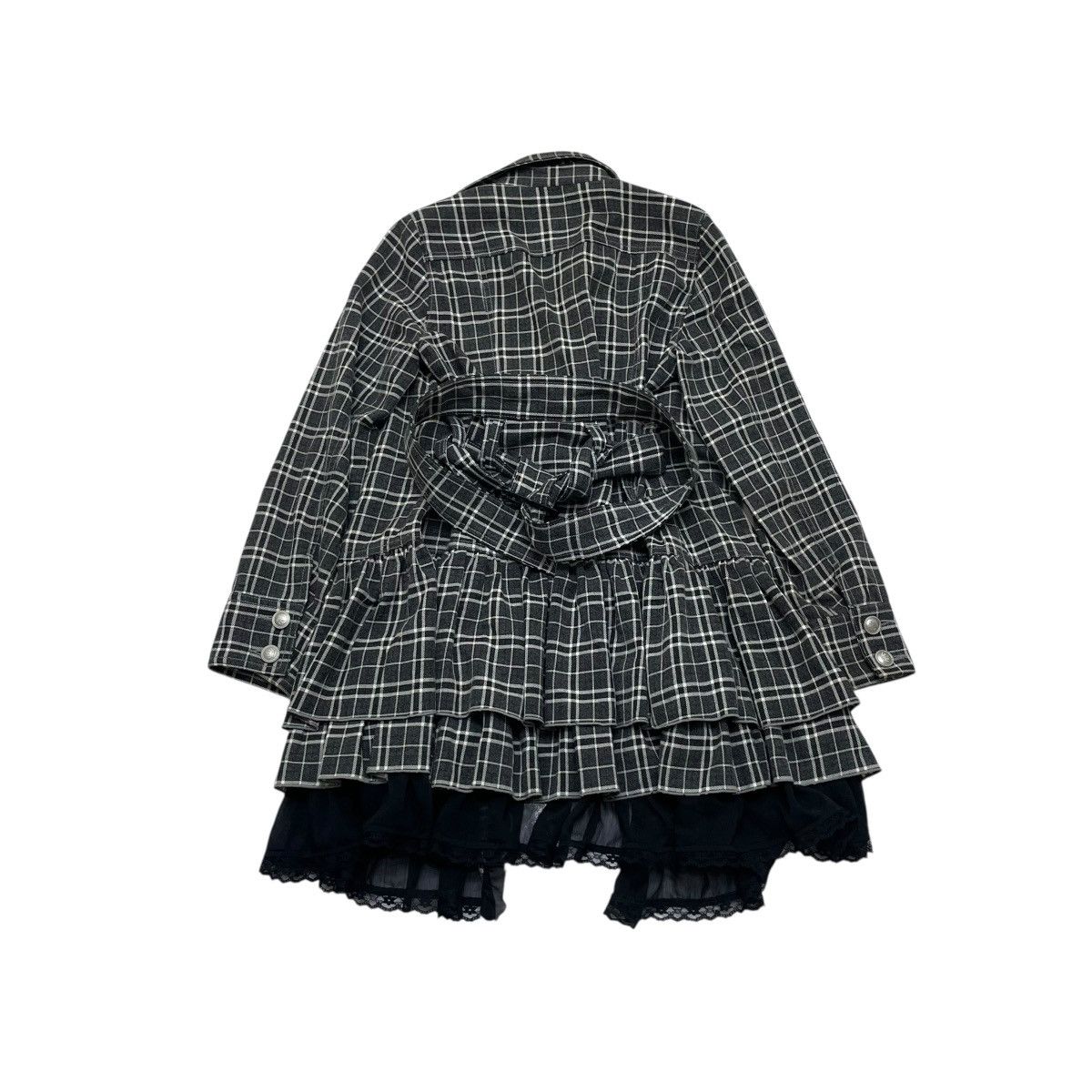 Le Grande Bleu (L.G.B.) 💥Vintage AlgoN Quins Checked Belted Jacket Size M / US 6-8 / IT 42-44 - 2 Thumbnail