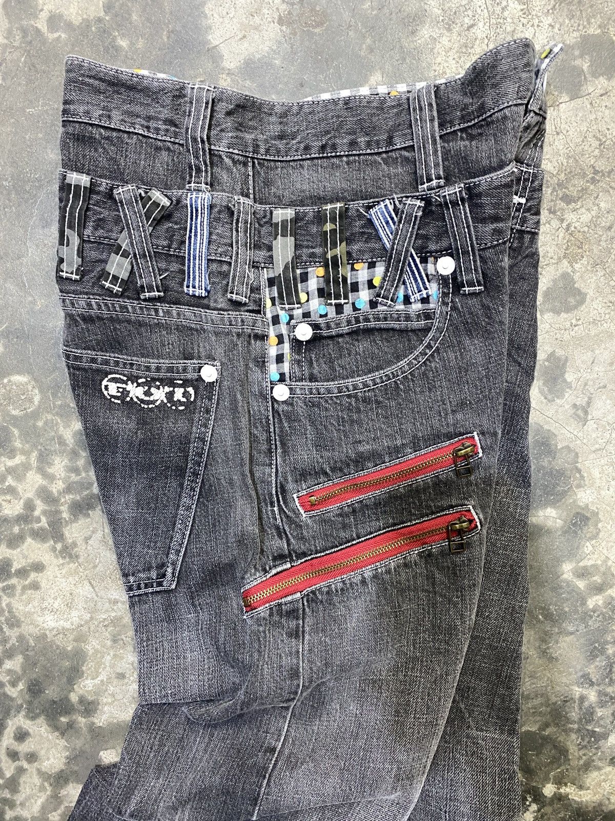 Japanese Brand Rare vintage memory special double waist punk bondage zipper Size US 33 - 20 Thumbnail