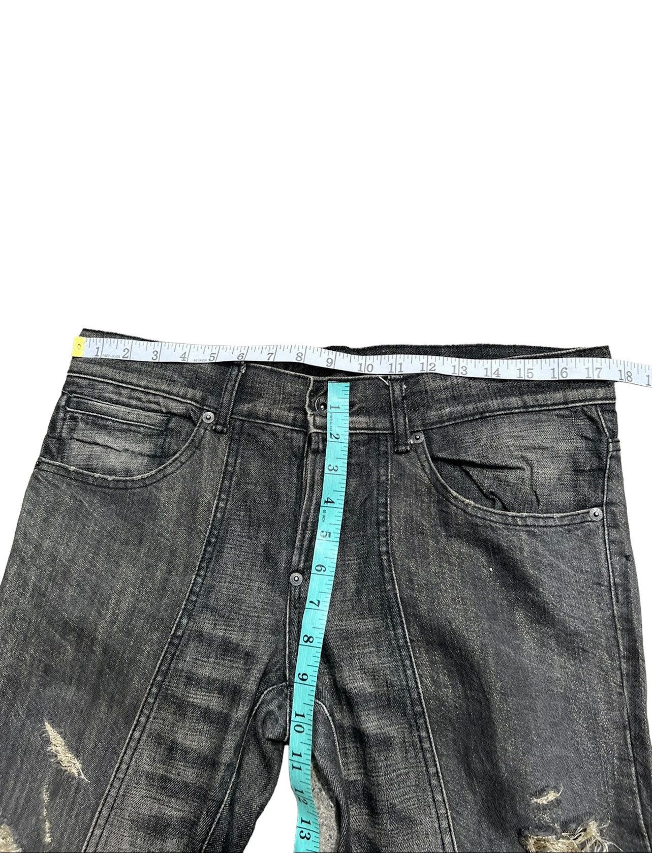 BUFFALO BOBS Vintage Buffalo Jeans Japan Ripped Denim Panelled Jeans Size US 32 / EU 48 - 3 Thumbnail