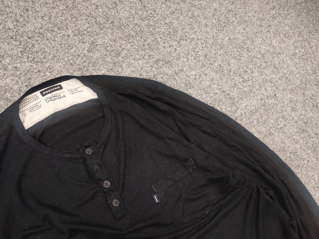 Freitag Freitag E750 Male Black Linen-Modal true hemp Long sleeve Size US M / EU 48-50 / 2 - 4 Thumbnail