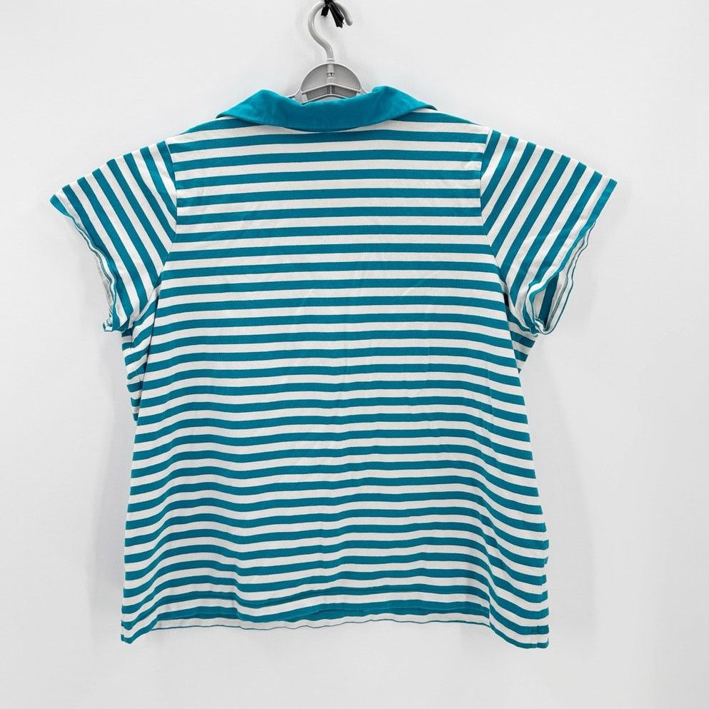Other Venezia teal white striped polo shirt size 26/28 casual Size 3XL / US 20-22 - 2 Thumbnail