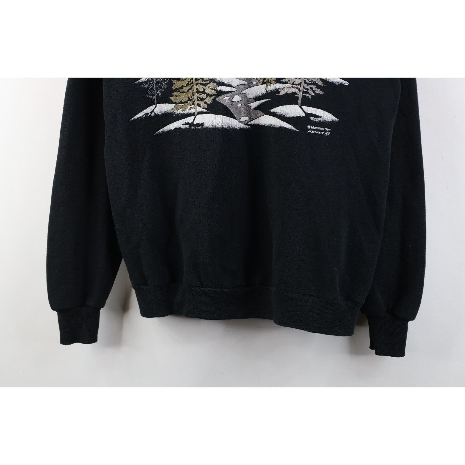 Vintage Vintage 90s Streetwear Faded Christmas Collared Sweatshirt Size XL / US 12-14 / IT 48-50 - 3 Thumbnail