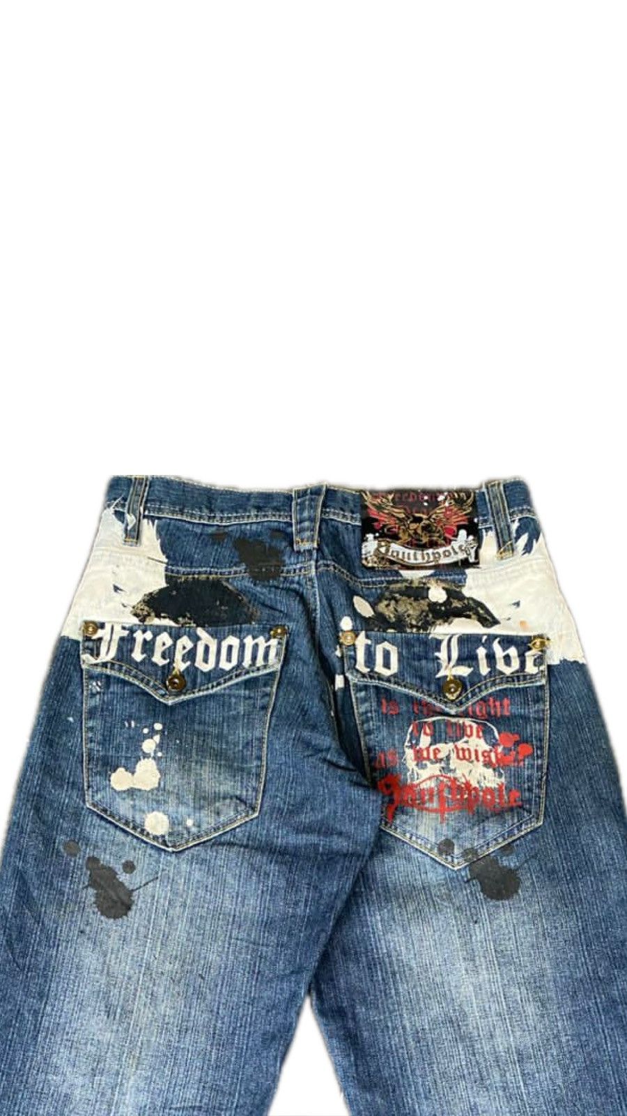JNCO × Southpole CRAZY Y2K SOUTHPOLE Paint Splatter Baggy Jeans Size US 32 / EU 48 - 1 Thumbnail