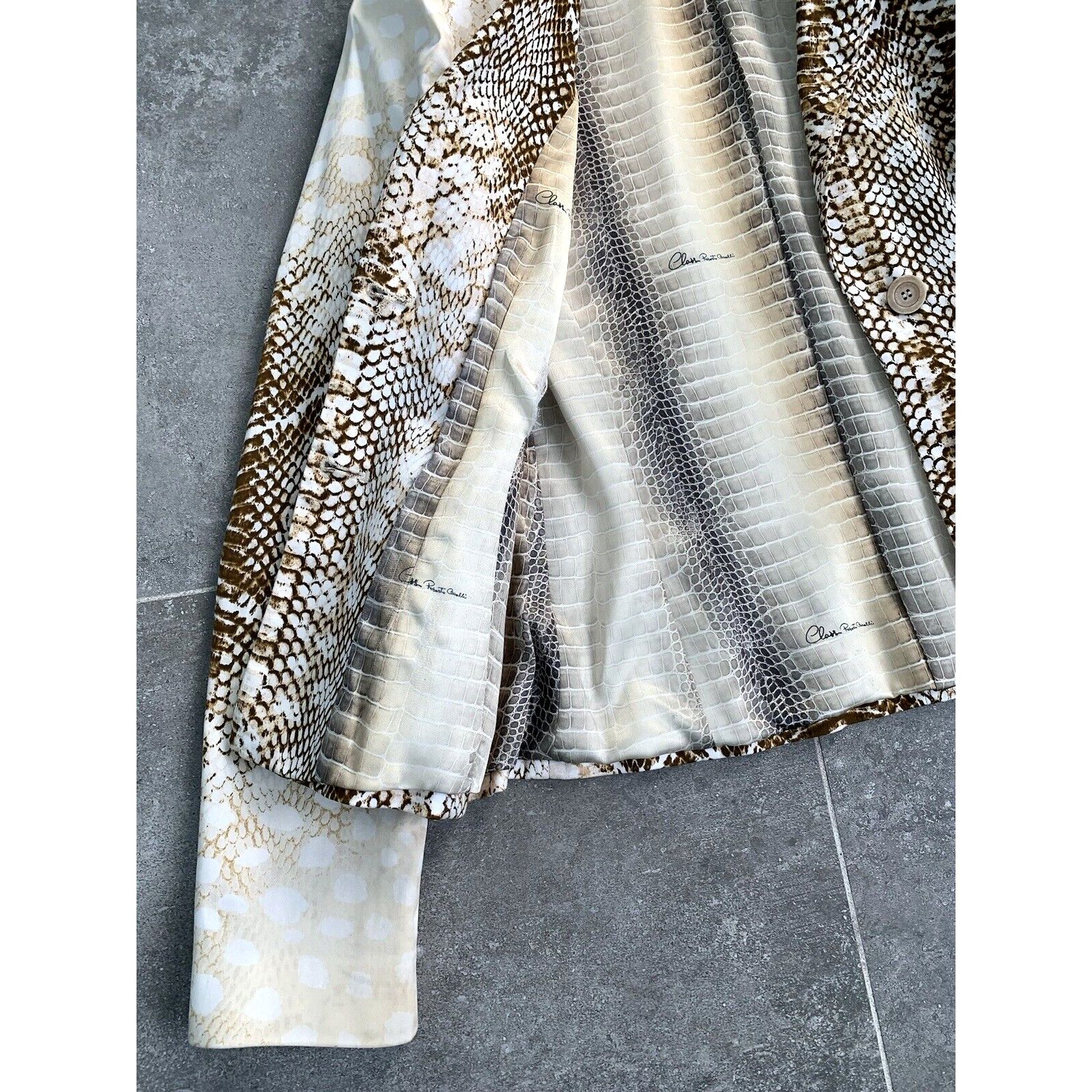 Roberto Cavalli × Vintage Women's ROBERTO CAVALLI Lizard Blazer Jacket SZ S-M EU 36-38 Size M / US 6-8 / IT 42-44 - 9 Thumbnail