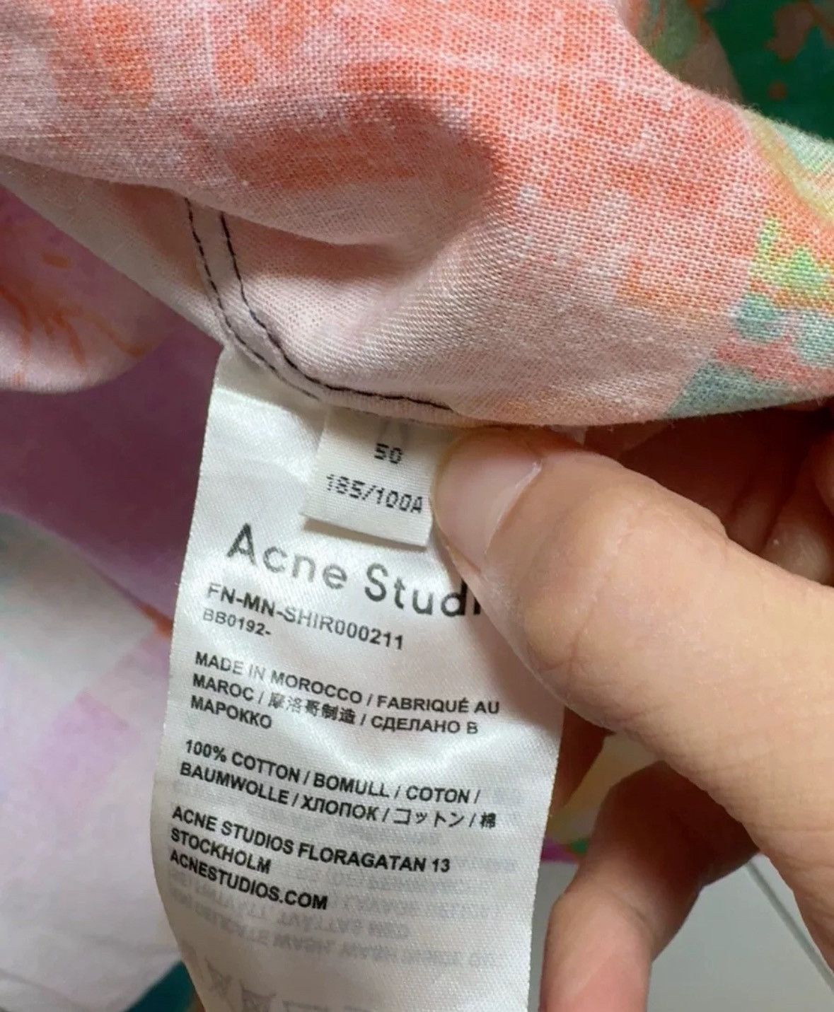 Acne Studios Acne Studios Plant Pattern Shirt Size US M / EU 48-50 / 2 - 7 Thumbnail