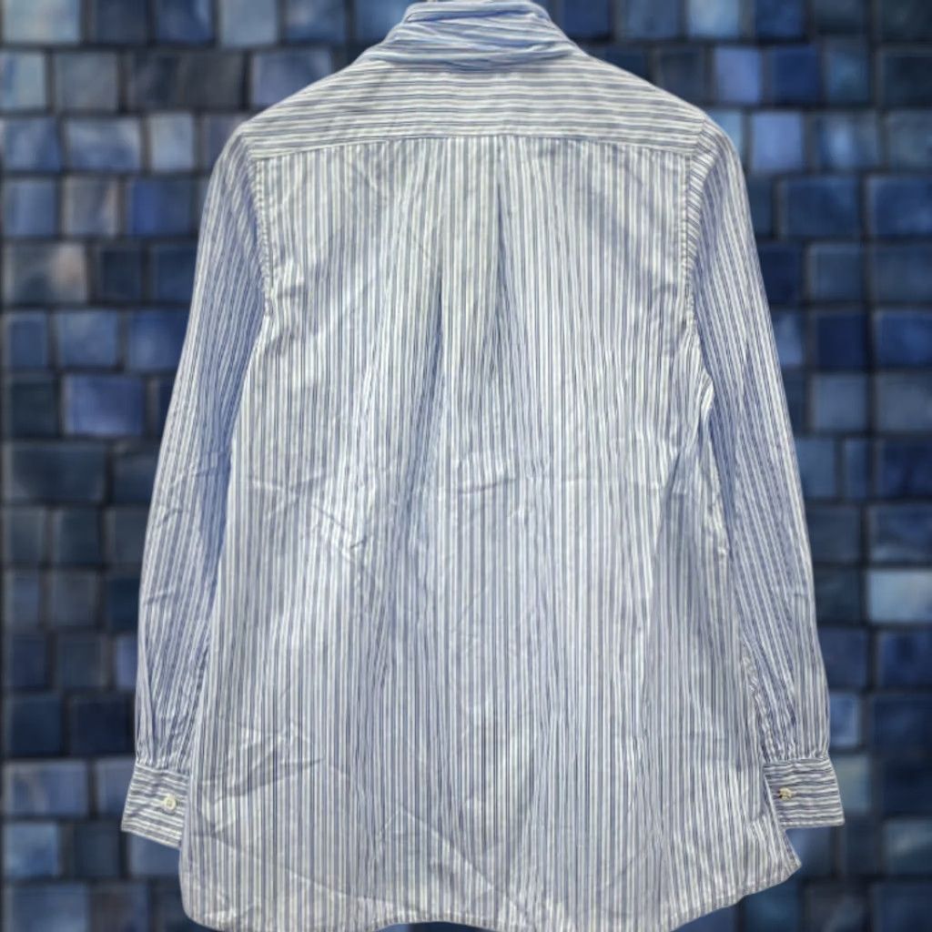 Kapital KAPITAL Blue Cotton Striped Bow Tie Shirt Long Sleeve Size 1 Button-Up Mens Casual Used Size US XS / EU 42 / 0 - 1 Thumbnail