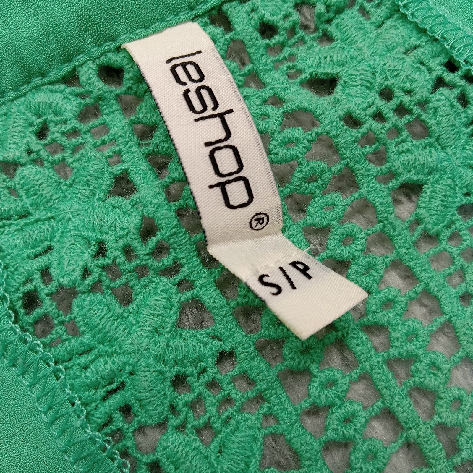 & Other Stories leshop Lace Blouse S Women's Long Sleeve Green Polyester Size S / US 4 / IT 40 - 3 Thumbnail