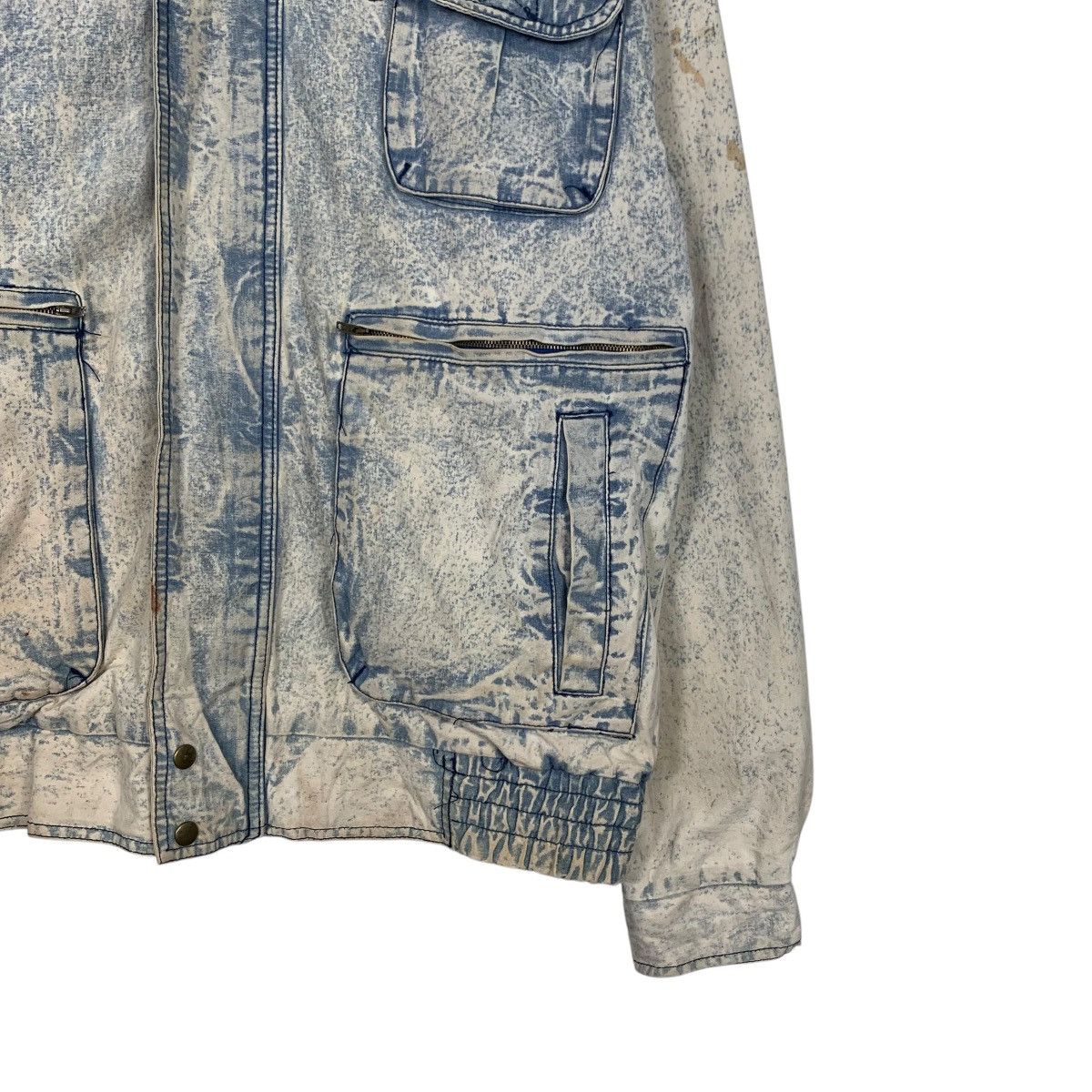 Vintage NORTH BAY World Travel Washed Denim Jacket #2433-C109 Size US M / EU 48-50 / 2 - 4 Thumbnail