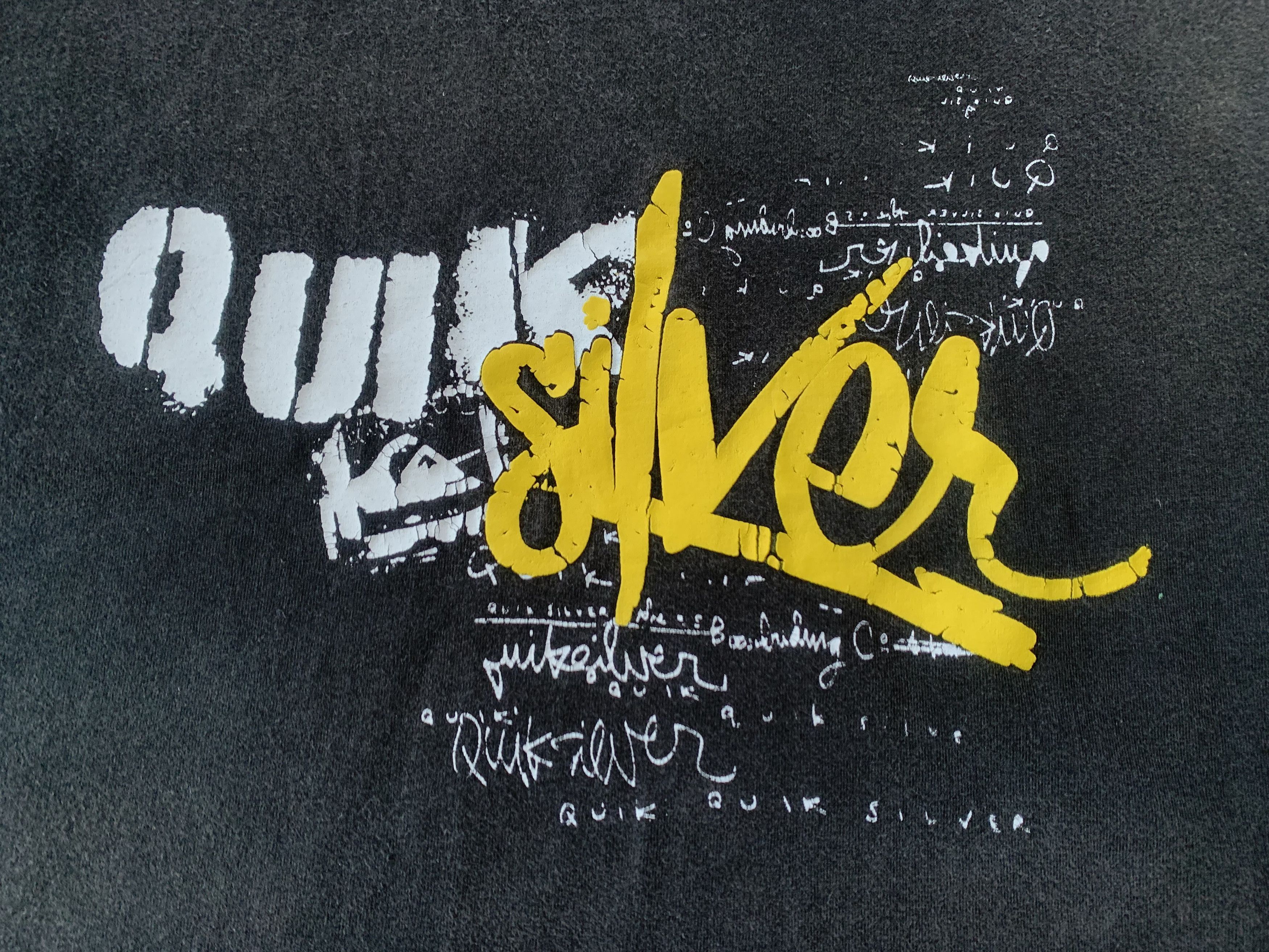 Quicksilver Vintage Quicksilver Cotton Black Printed T Shirt Size US XXL / EU 58 / 5 - 5 Thumbnail