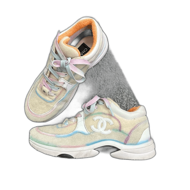 Chanel Chanel Colorful Suede Athletic Sneakers Size 36.5 -2505 Size US 6 / IT 36 - 1 Thumbnail