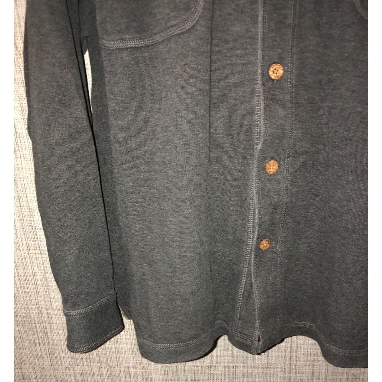 Tommy Bahama Tommy Bahama Shirt Mens Gray L Button-Up Long Sleeve Button-Down with Pockets Size US L / EU 52-54 / 3 - 3 Thumbnail