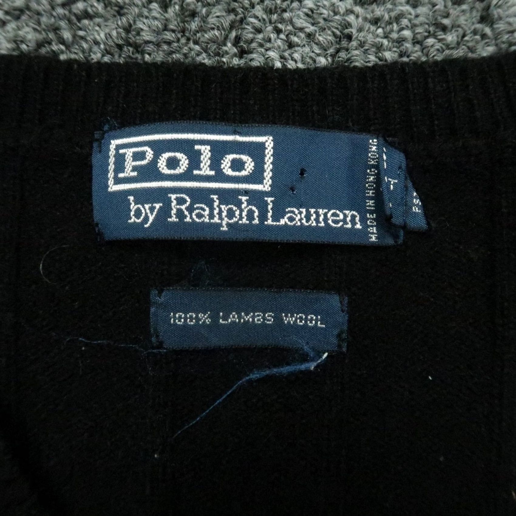Polo Ralph Lauren VINTAGE Polo Ralph Lauren Sweater Vest Mens XL Black Wool V-Neck Size US XL / EU 56 / 4 - 3 Thumbnail