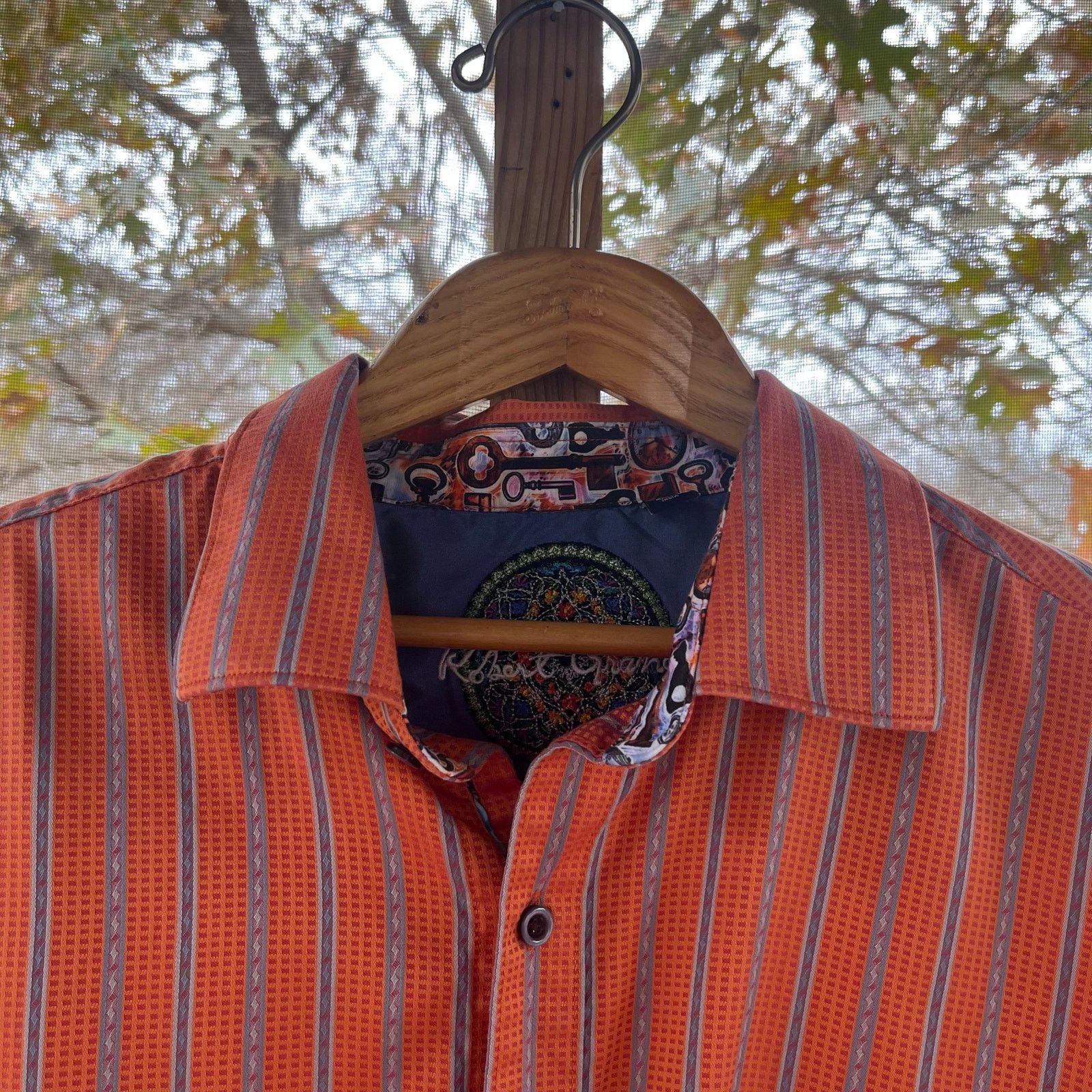 Robert Graham Robert Graham Orange Striped Button Down Shirt Size 2XL Size US XXL / EU 58 / 5 - 3 Thumbnail