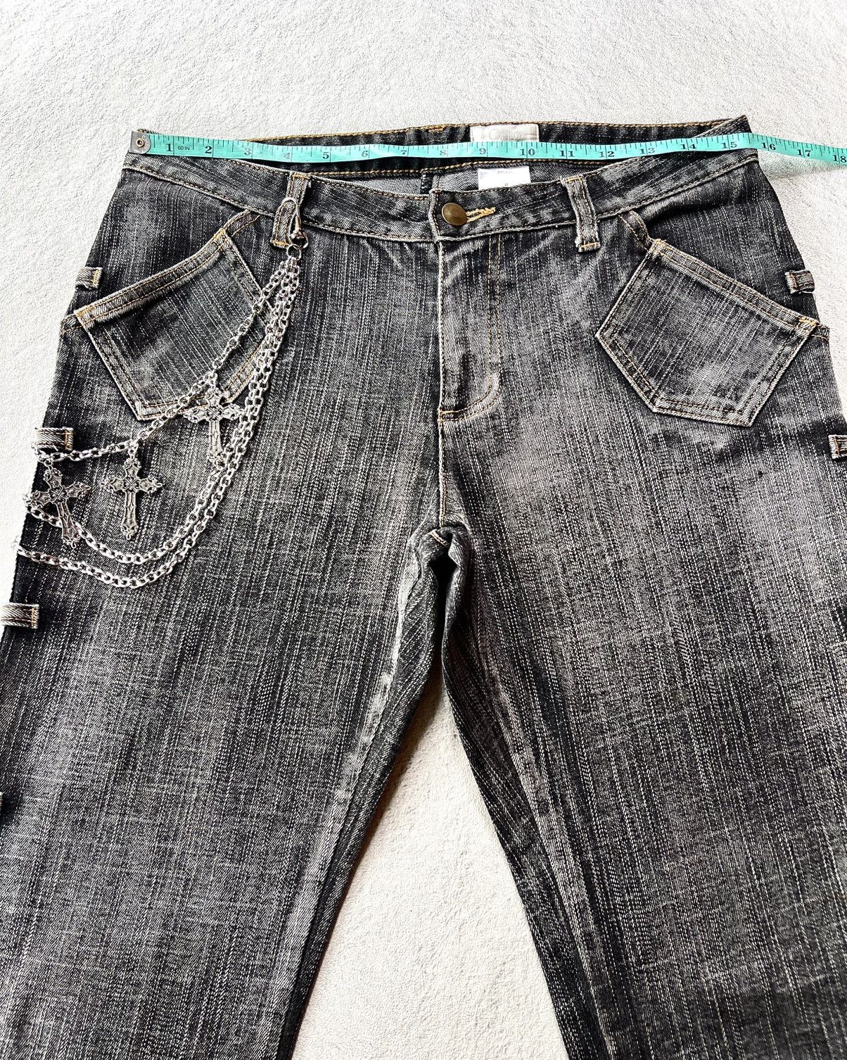 Japanese Brand Otto Black Flare Jean Size US 31 - 7 Thumbnail