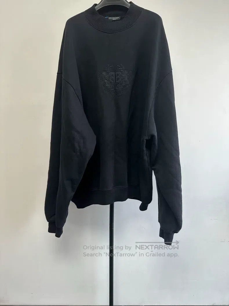Balenciaga Balenciaga Thick Fleece Round Neck Sweatshirt Size US S / EU 44-46 / 1 - 1 Thumbnail
