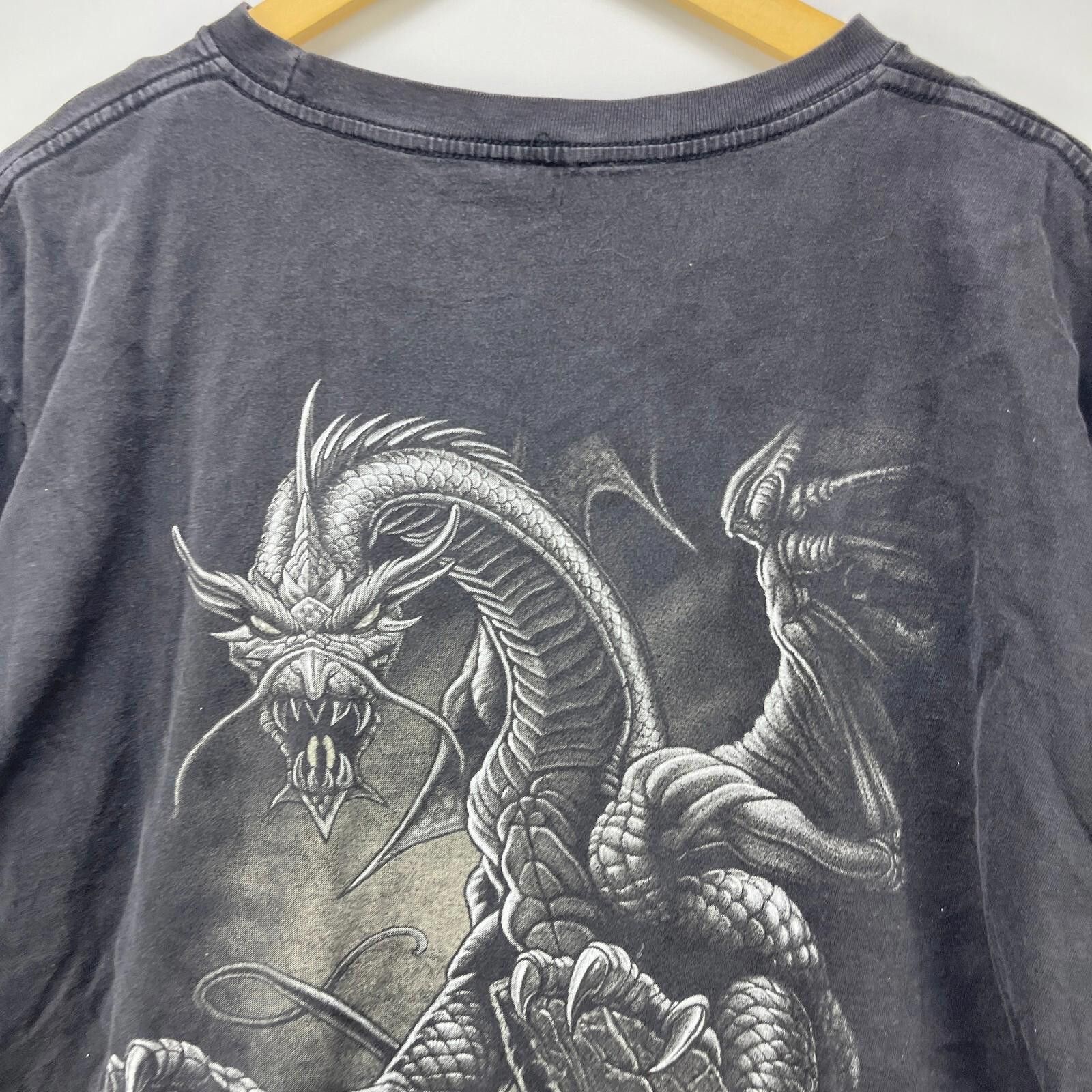 Vintage Vintage Y2K Dragon Sun Faded Art T-Shirt 2XL Size US XXL / EU 58 / 5 - 7 Thumbnail