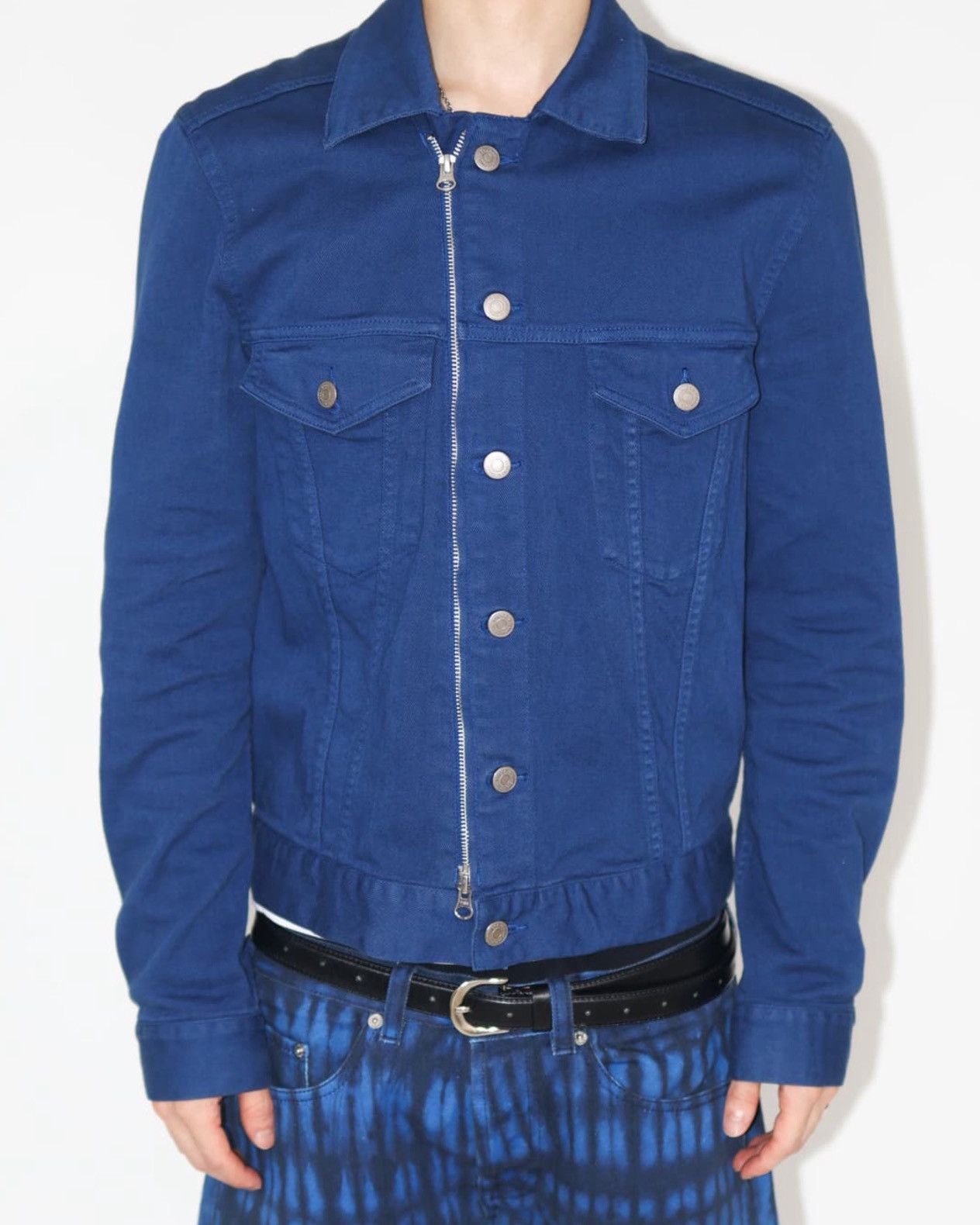 CABANE de ZUCCa SS2010 CABANE de ZUCCa ASYMMETRICAL ZIP DENIM JACKET Size US M / EU 48-50 / 2 - 3 Thumbnail