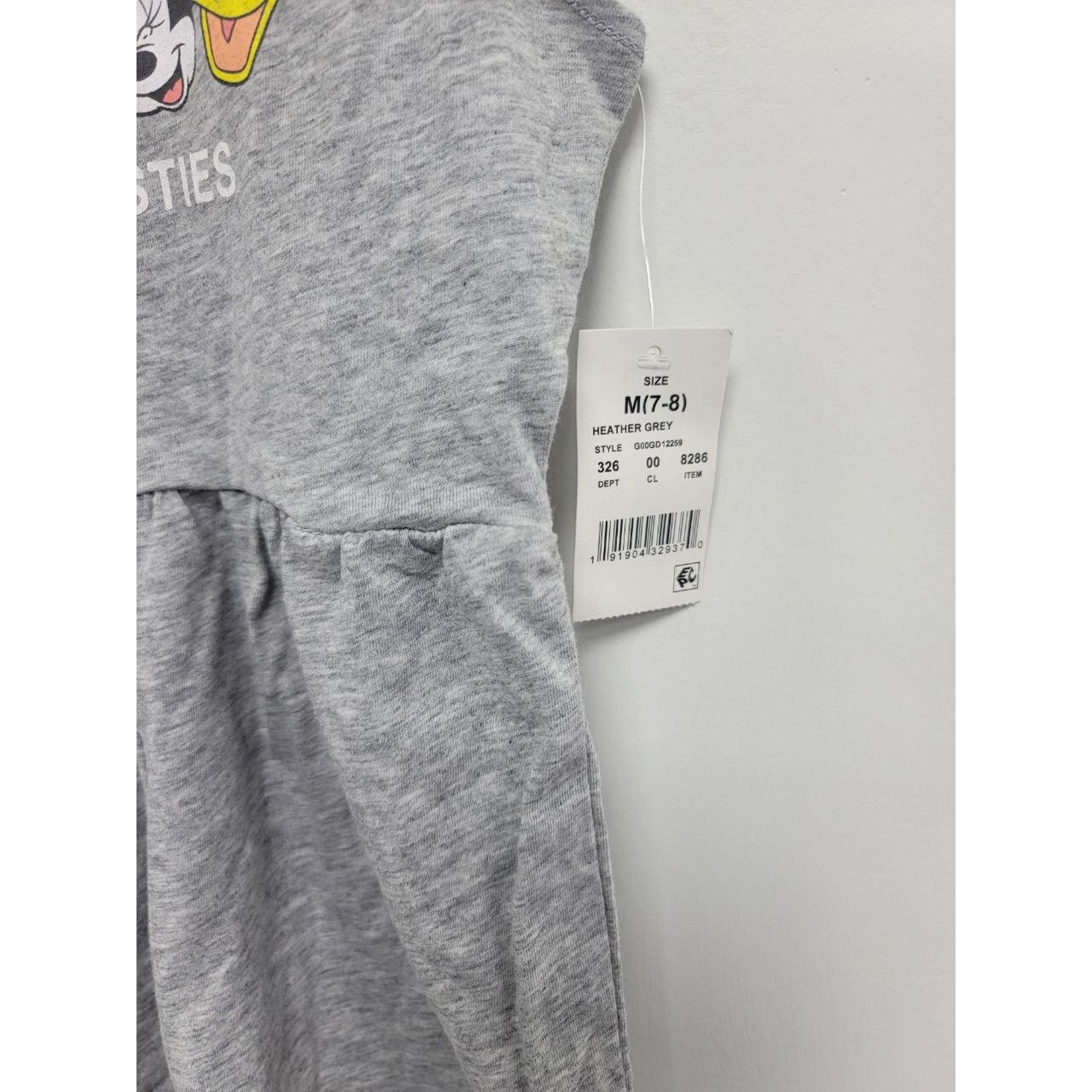 Disney Disney Mickey Friends Sleeveless Graphi Gray М 7-8 A000040 Size 22" - 2 Thumbnail