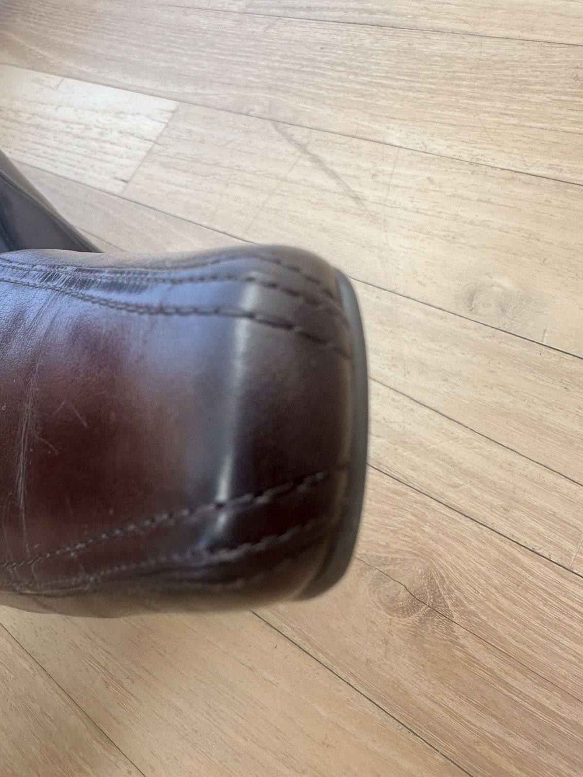 Sonia Rykiel Vintage Sonia Rykiel Dark Brown Leather Square-Toe Pumps Size US 6.5 / IT 36.5 - 4 Thumbnail