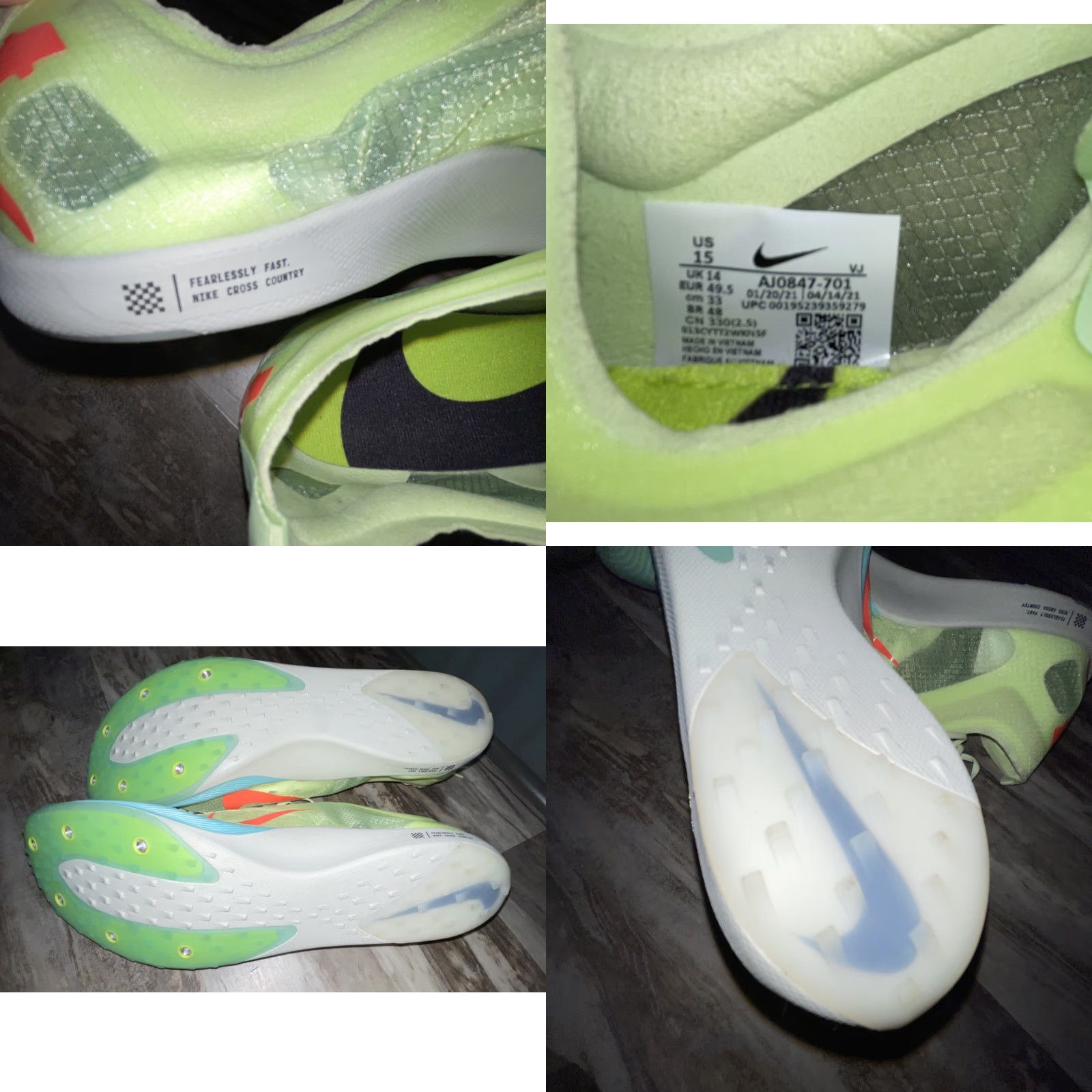 Nike Nike Zoom Victory XC 5 Vaporweave Track Spike Bag AJ0847-701 Mens Sz 15 Size ONE SIZE - 9 Thumbnail