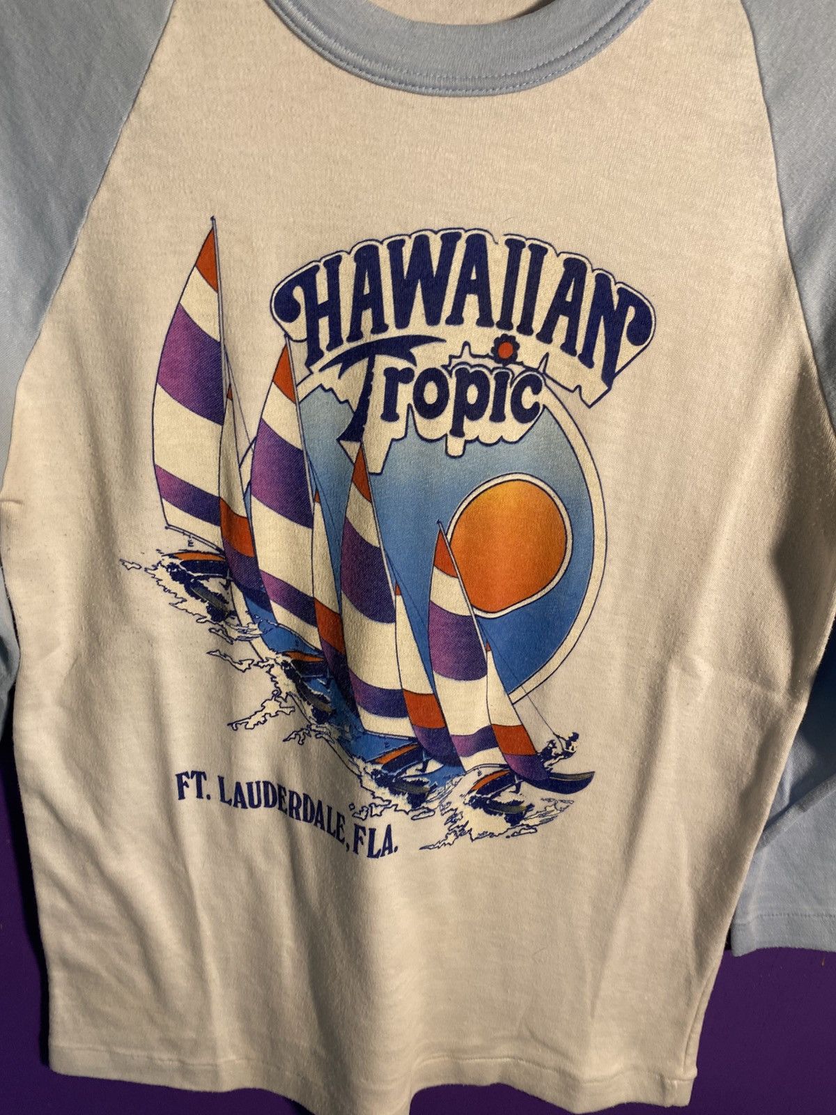 Other Vintage 80s Hawaiian Tropic raglan t-shirt Size L / US 10 / IT 46 - 3 Thumbnail