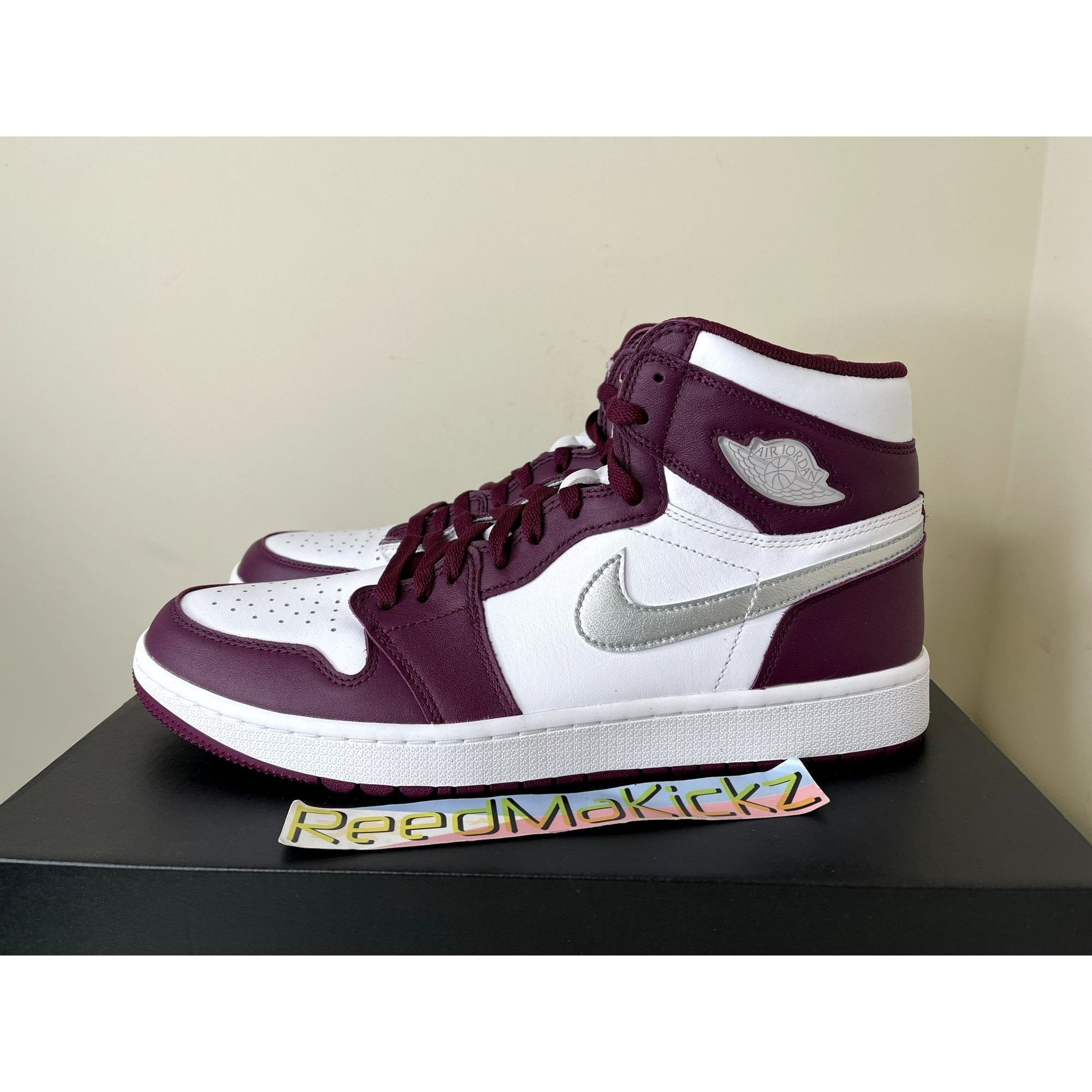 Jordan Brand Jordan 1 High Golf White Bordeaux Mens 15us Size US 15 / EU 48 - 1 Thumbnail
