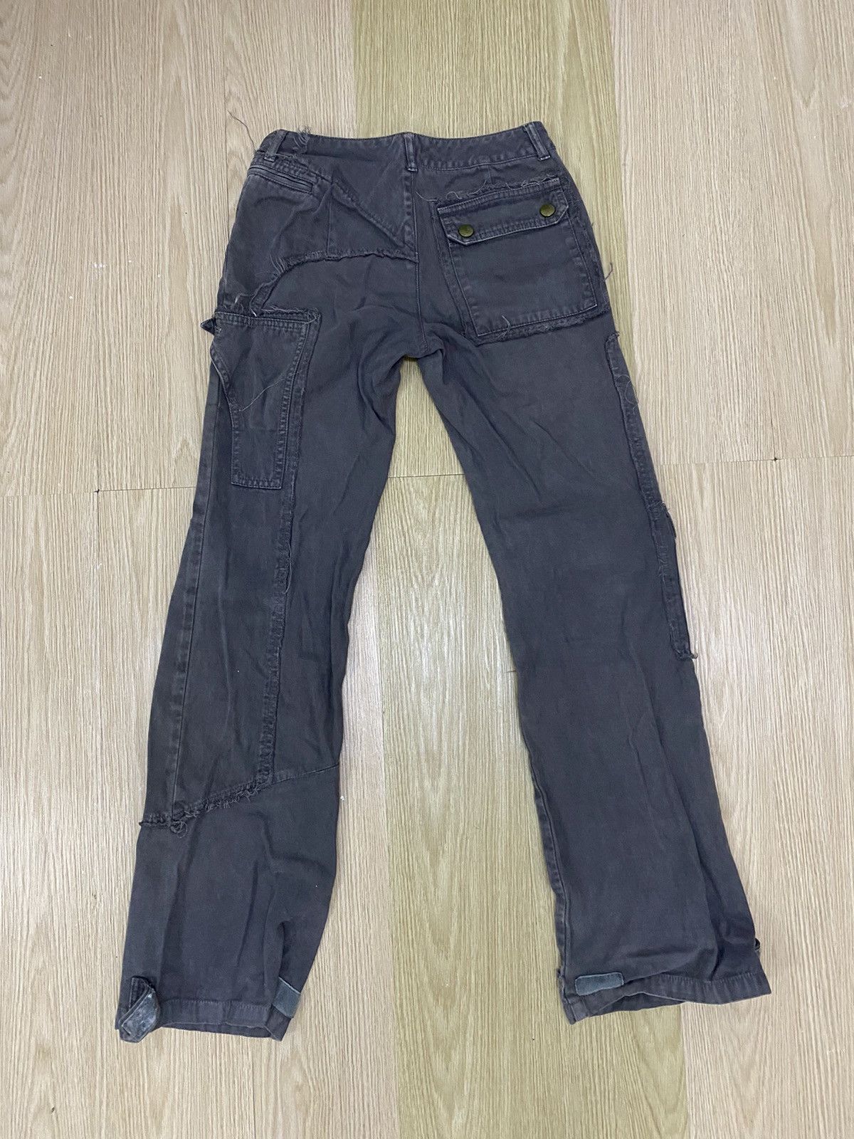 Japanese Brand × Vintage Vintage Masculo patches distress flare pant Size 27" / US 4 / IT 40 - 2 Thumbnail