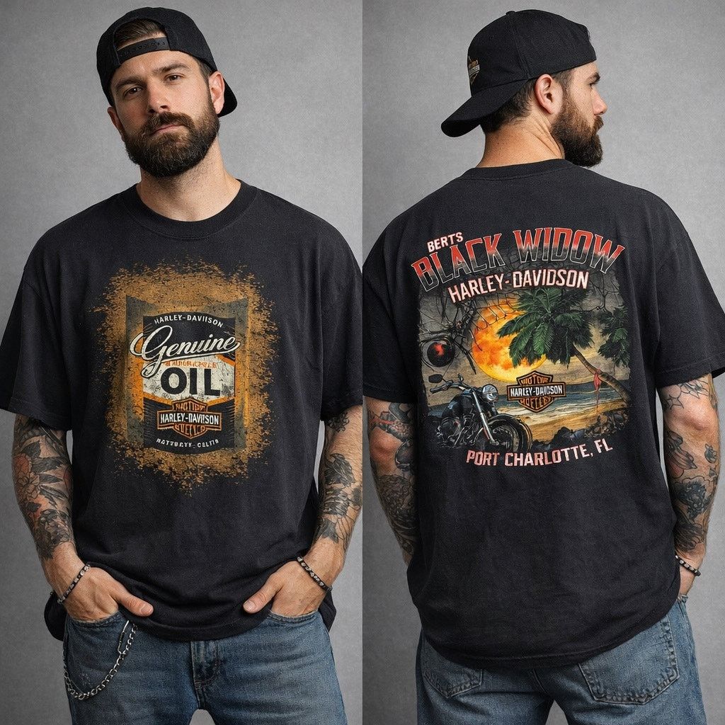 Harley Davidson Harley Davidson Black Widow Graphic Tee 2XL USA Size US XXL / EU 58 / 5 - 1 Thumbnail