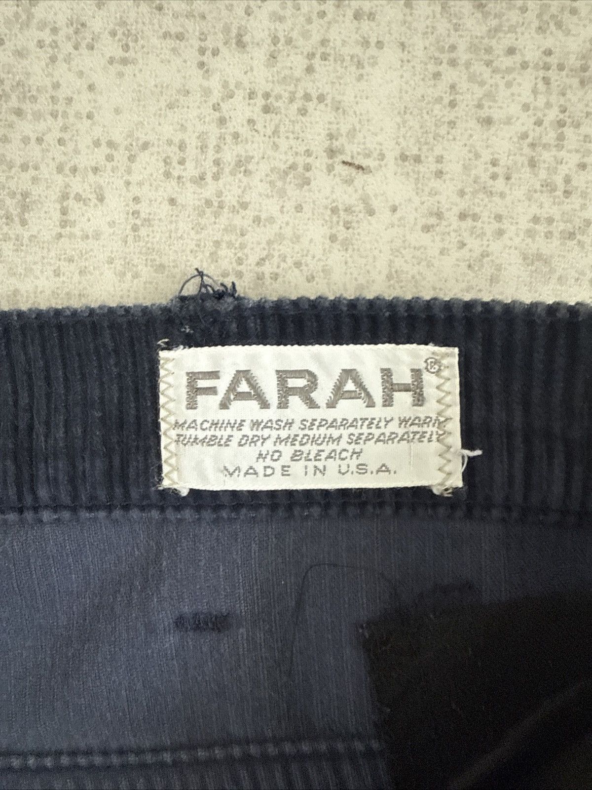 Farah Vintage 1970s Farah Corduroy Indigo Bell Bottoms Size US 30 / EU 46 - 4 Thumbnail