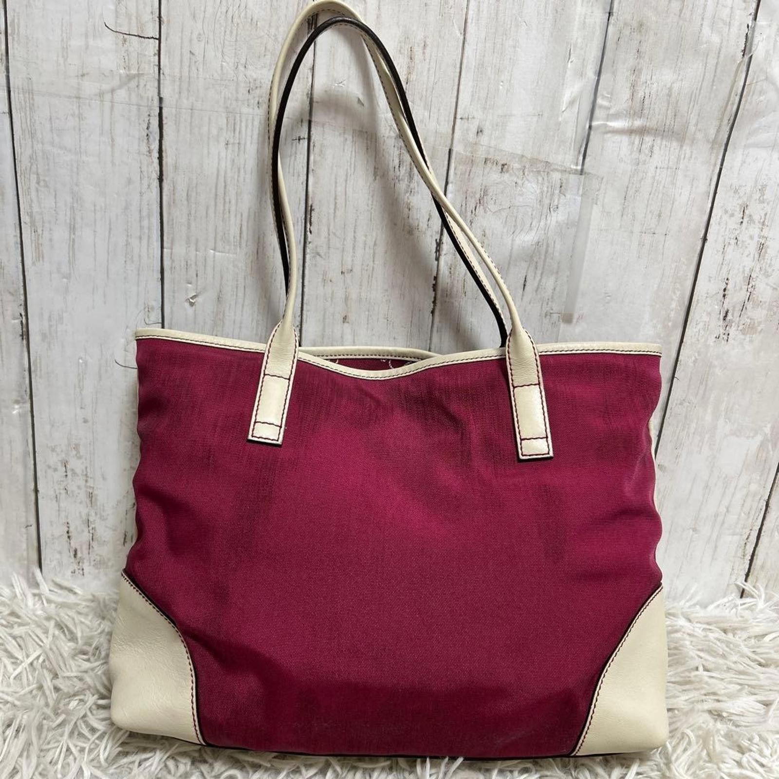 Gucci Gucci - Burgundy and Cream Tote Bag Size ONE SIZE - 5 Thumbnail