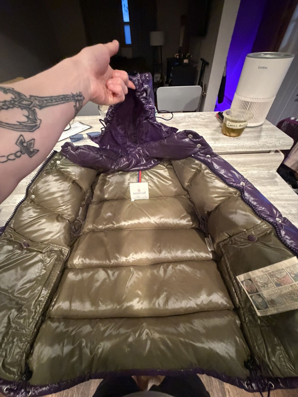 Moncler Purple Moncler - Puffer Coat Size US S / EU 44-46 / 1 - 2 Thumbnail