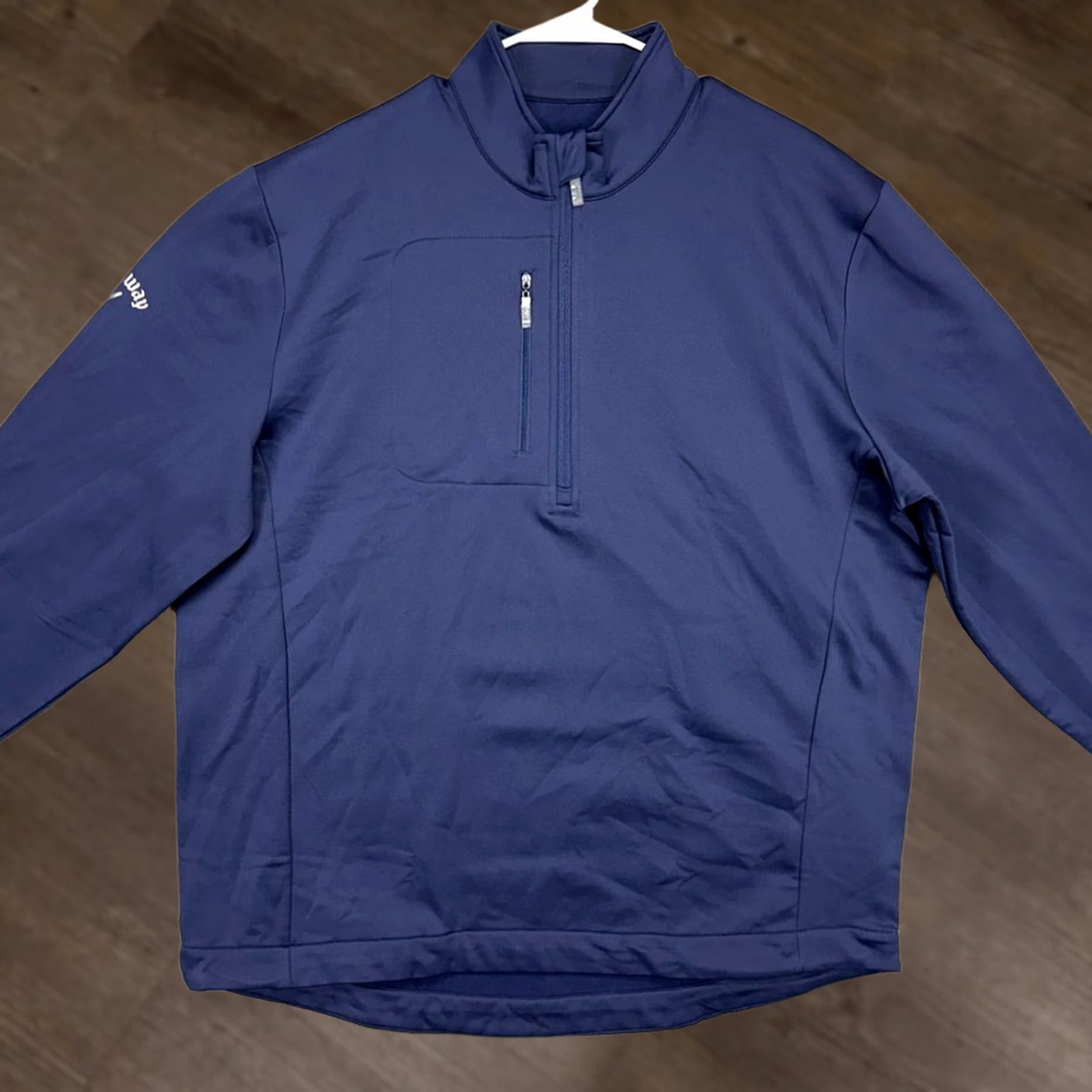 Callaway Callaway Weather Series Pullover Sweatshirt Men XL Navy Quarter Zip Fleece Lined Zip Mock Neck Size US XL / EU 56 / 4 - 1 Thumbnail