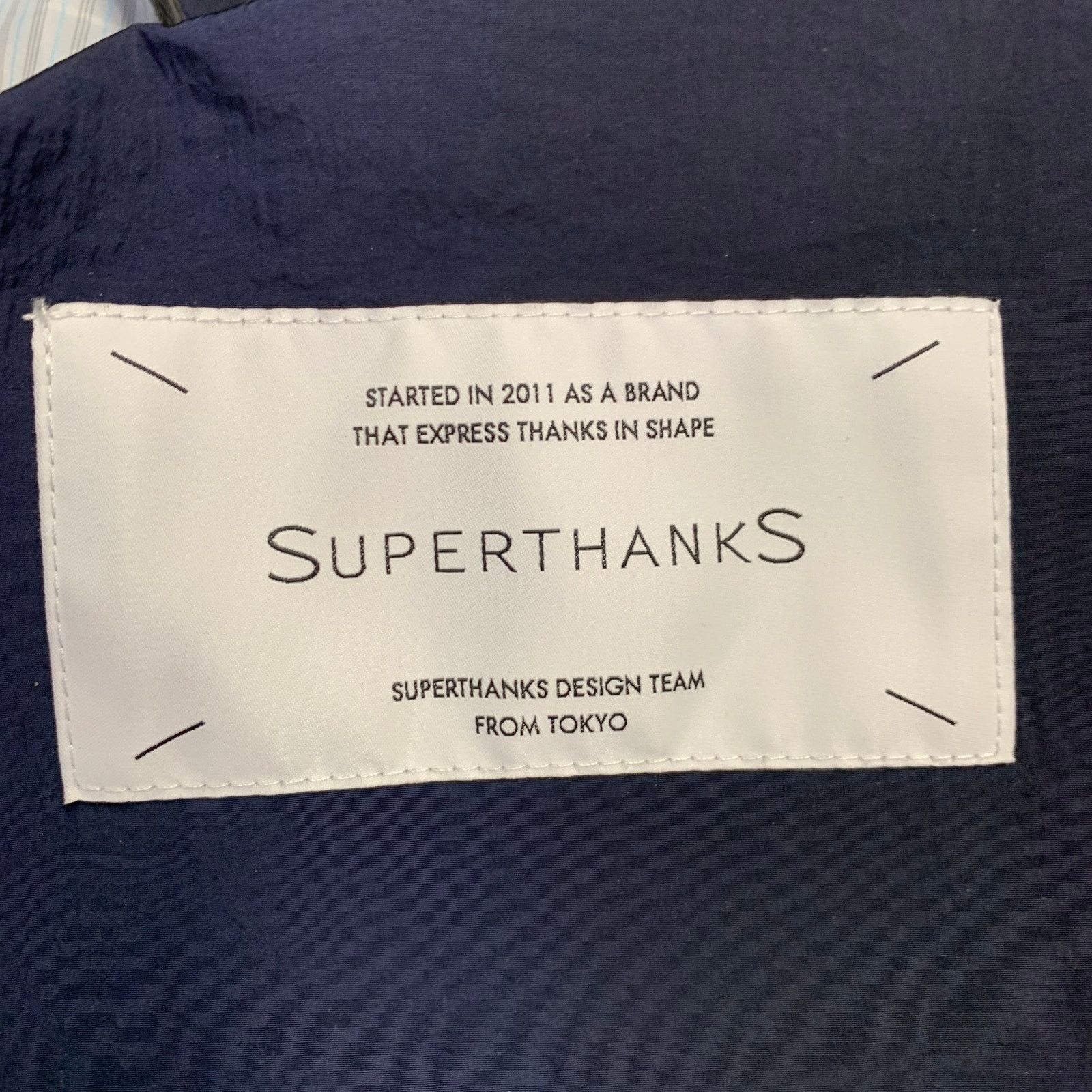 Other SUPERTHANKS M Navy Nylon Single Breasted Buttoned Jacket Size US M / EU 48-50 / 2 - 6 Thumbnail