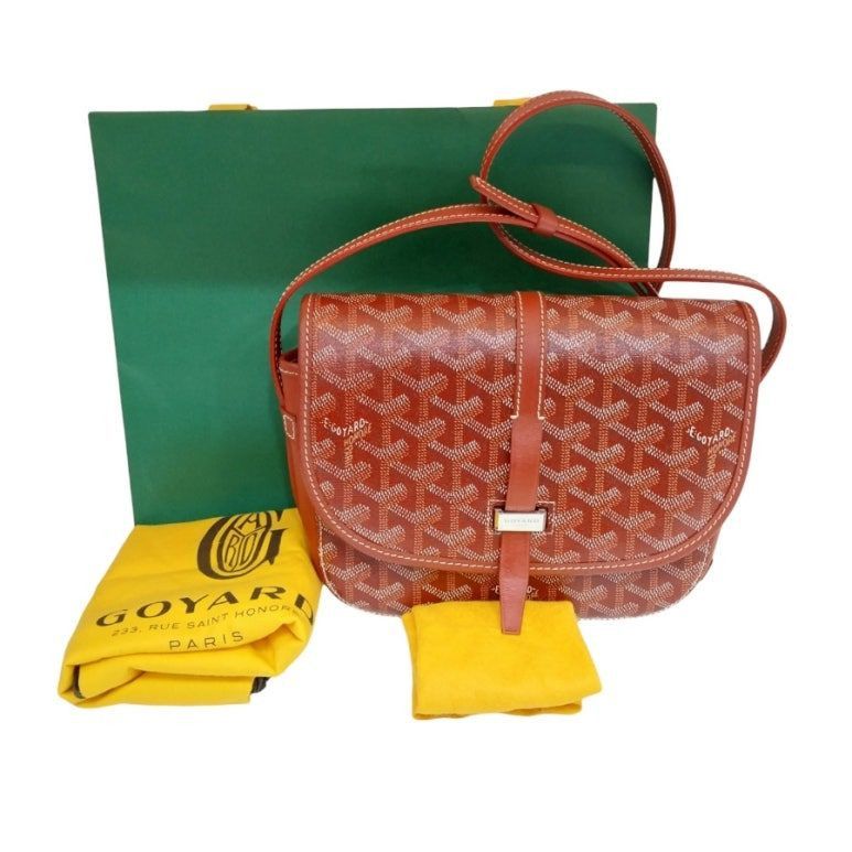 Goyard Belvedere PM Red Crossbody Bag Goyard Canvas PVC Size ONE SIZE - 1 Thumbnail