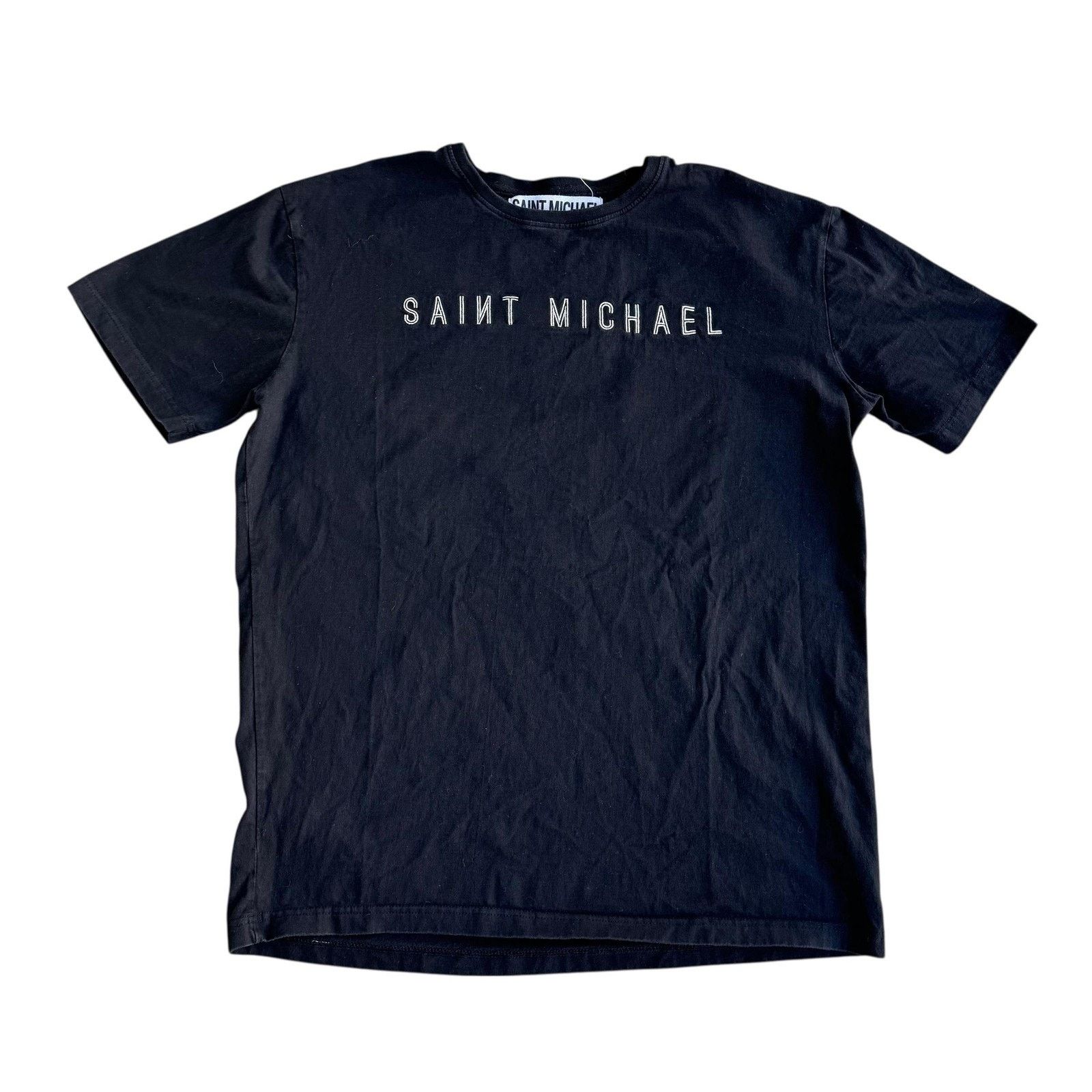WIND AND SEA SAINT MICHAEL SS TEE ブラック WIND AND SEA × SAINT MICHAEL SS TEE ブラック メンズ